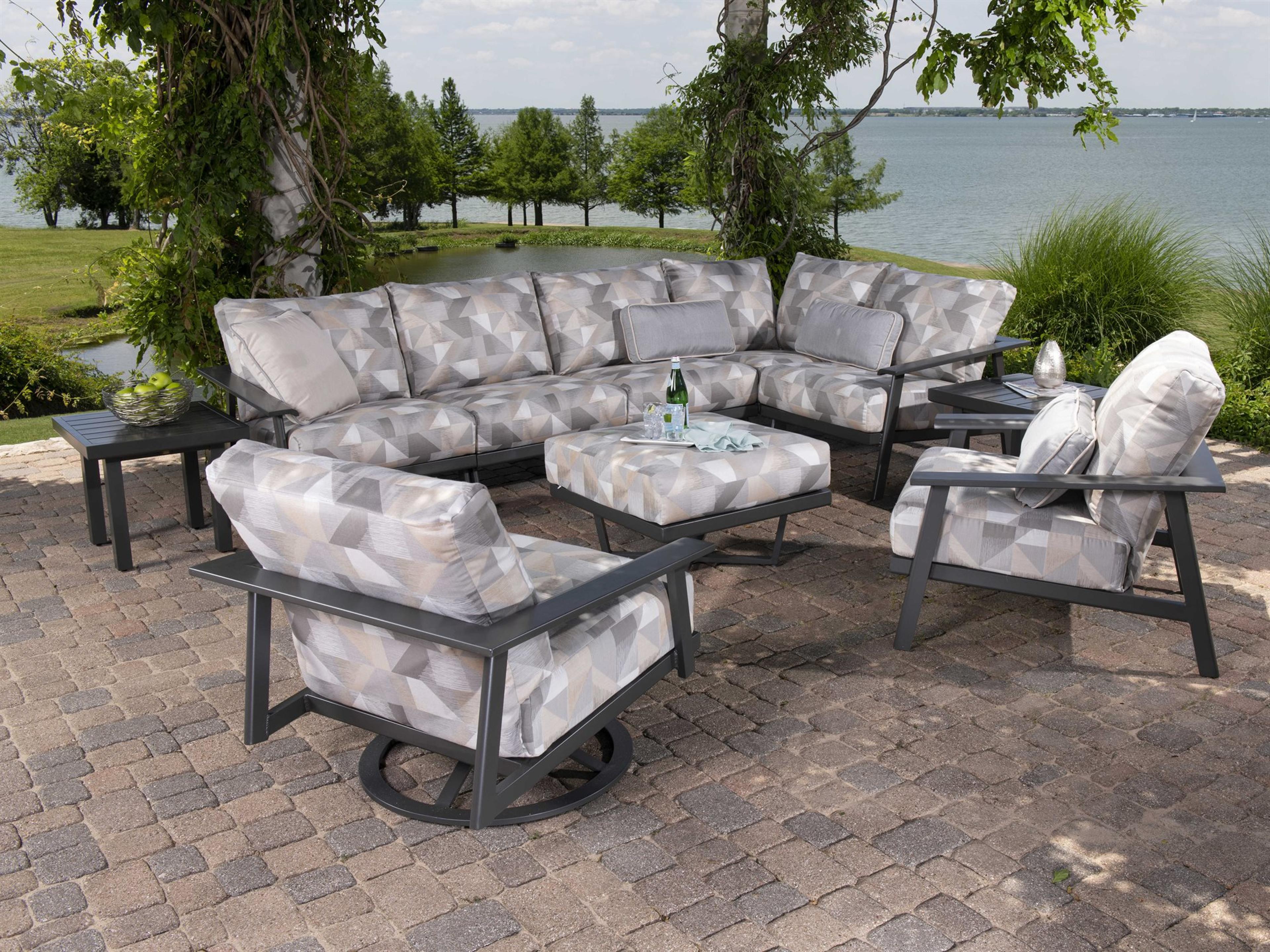 Mallin Dakoda Cushion Aluminum Outdoor Lounge Set