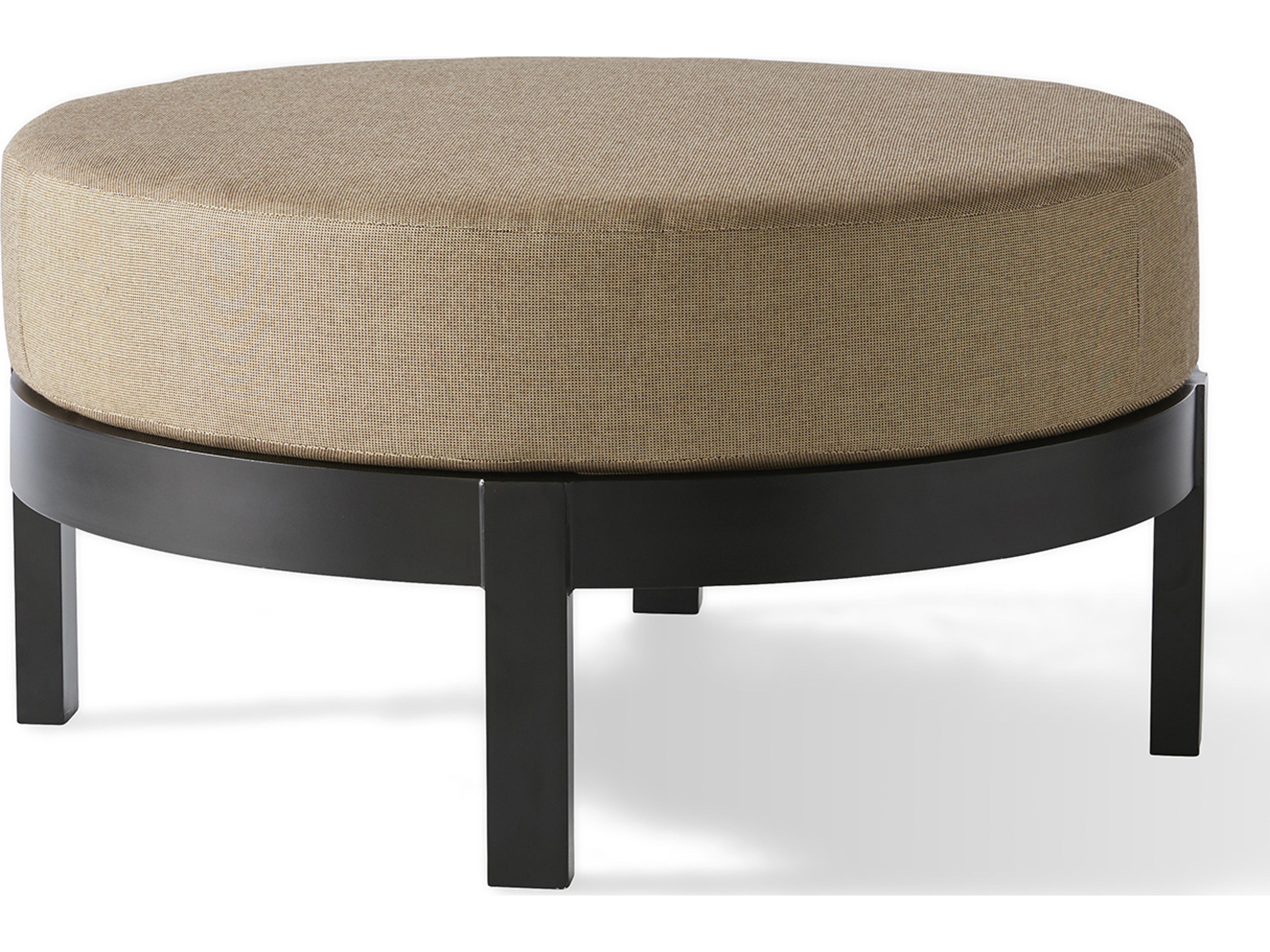 Mallin Eclipse Cast Aluminum Cushion Outdoor Ottoman