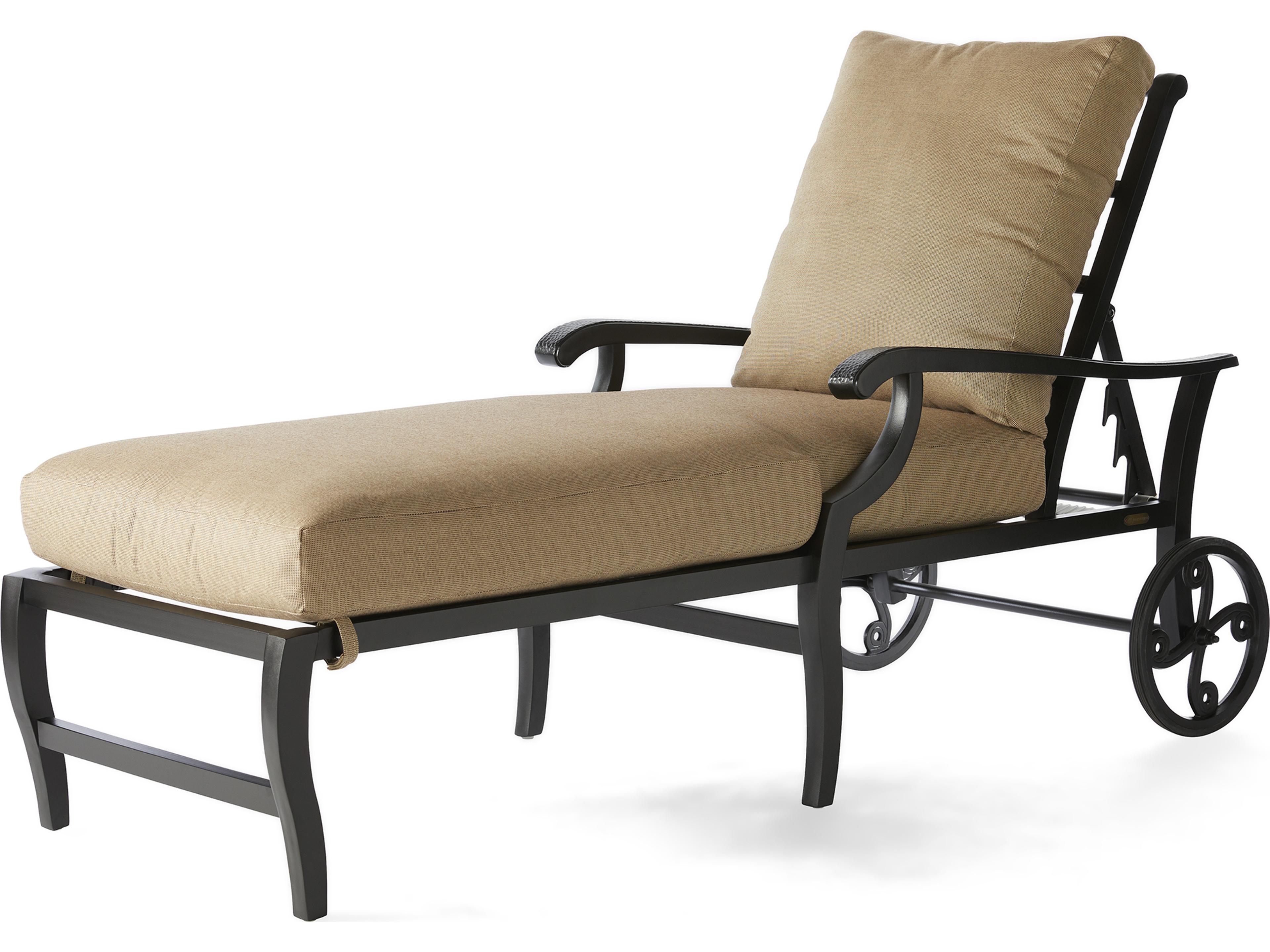 Mallin Turin Cushion Cast Aluminum Outdoor Chaise Lounge