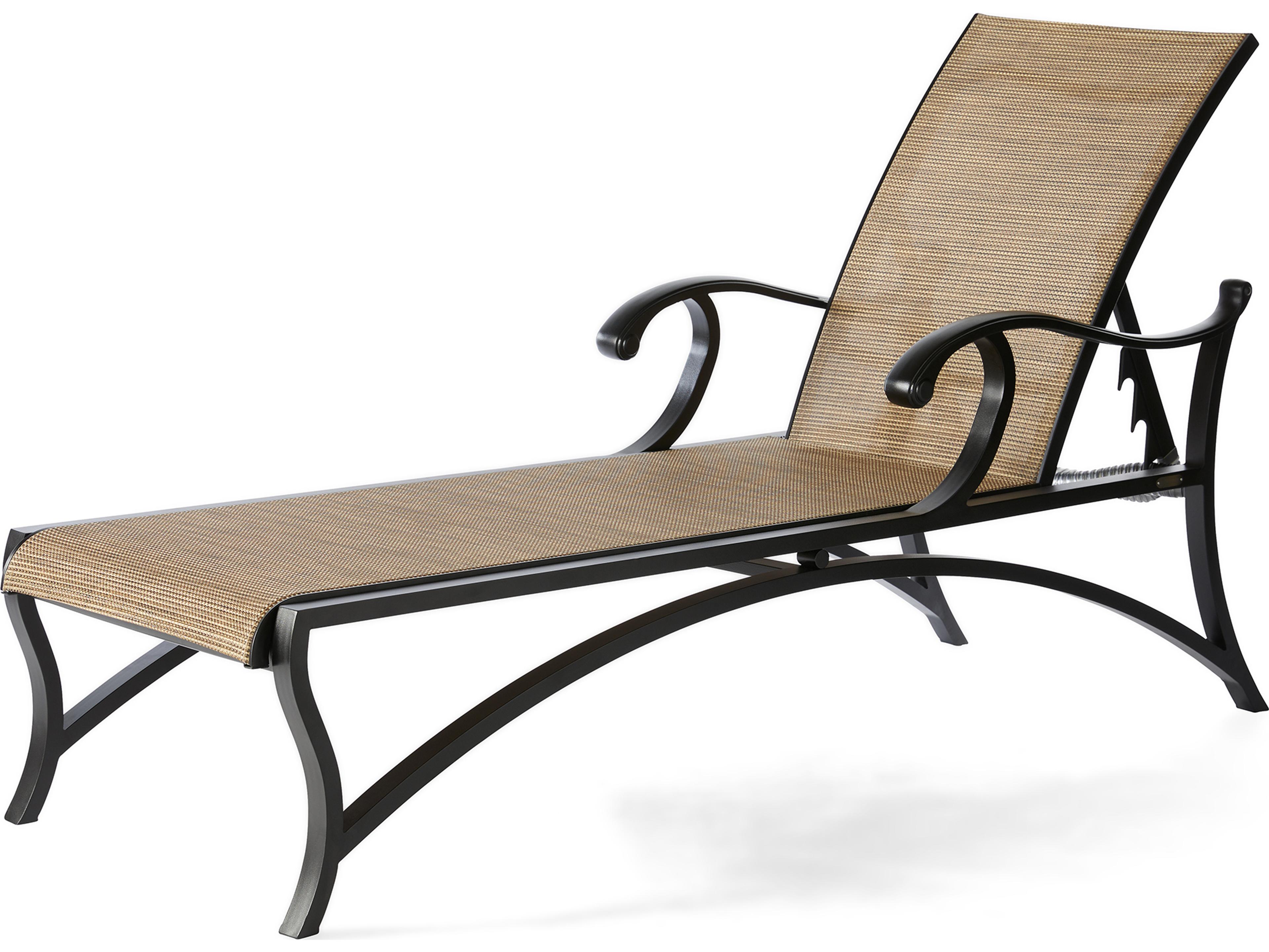 Mallin Volare Sling Cast Aluminum Outdoor Patio Chaise Lounge