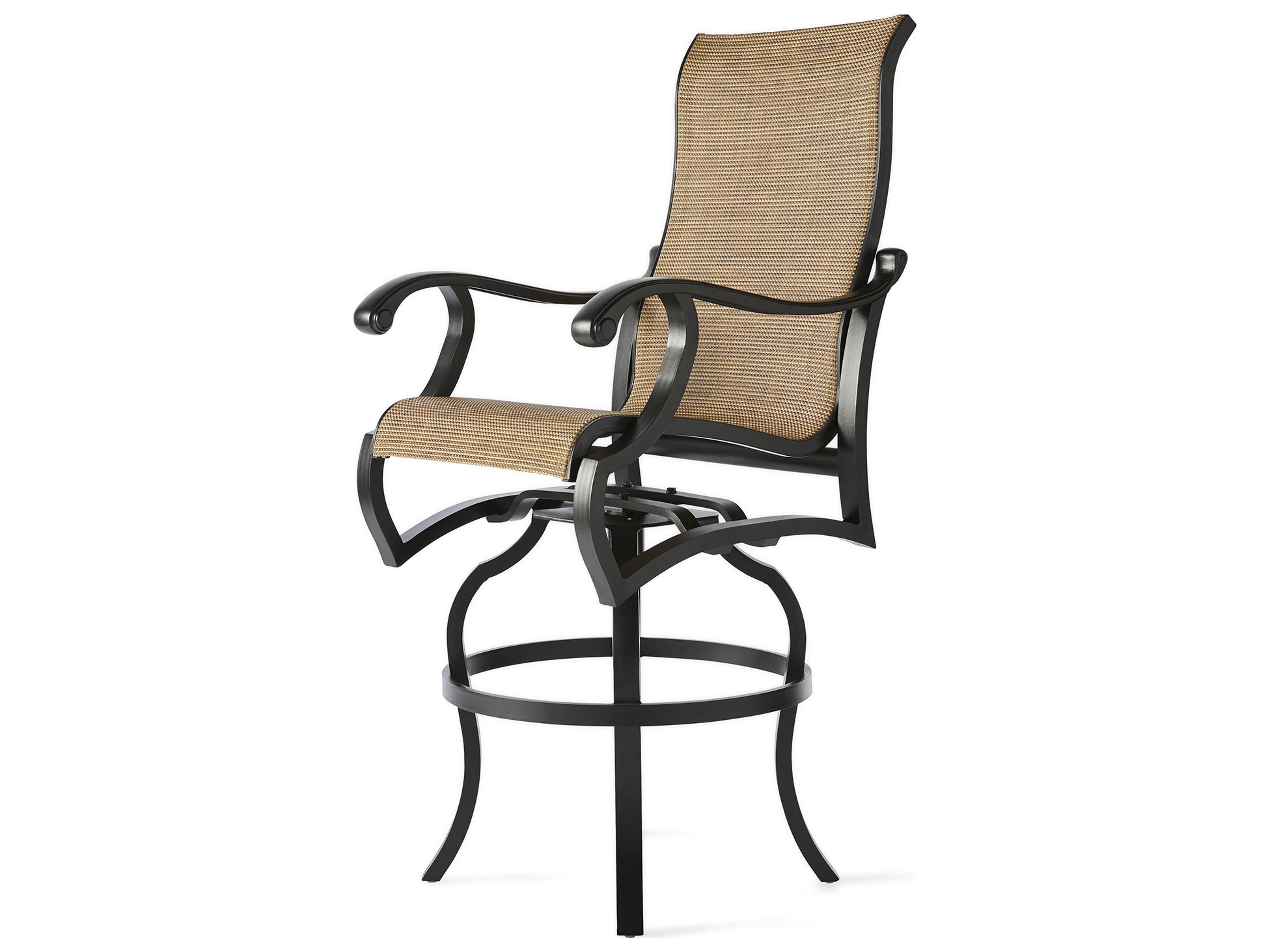 Mallin Volare Sling Cast Aluminum Patio Bar Stool