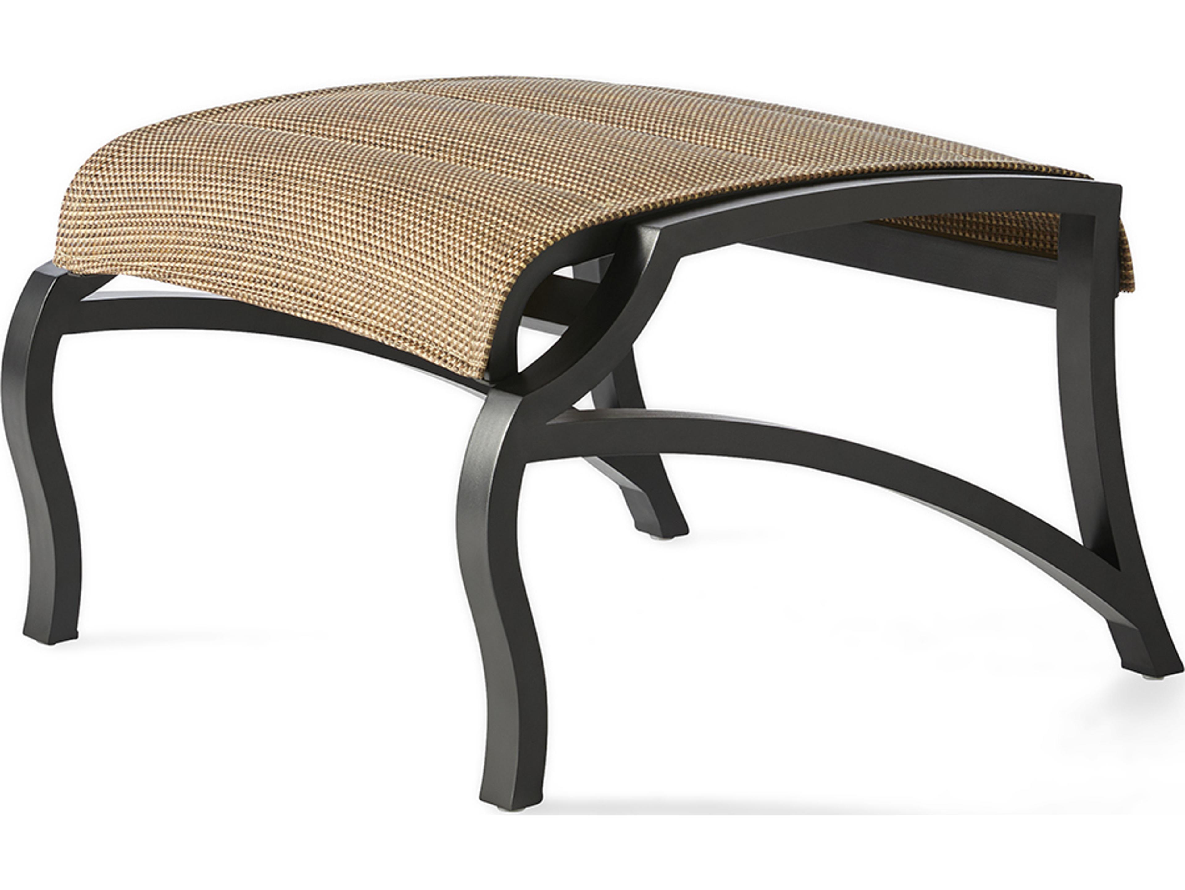 Mallin Volare Padded Sling Cast Aluminum Outdoor Ottoman