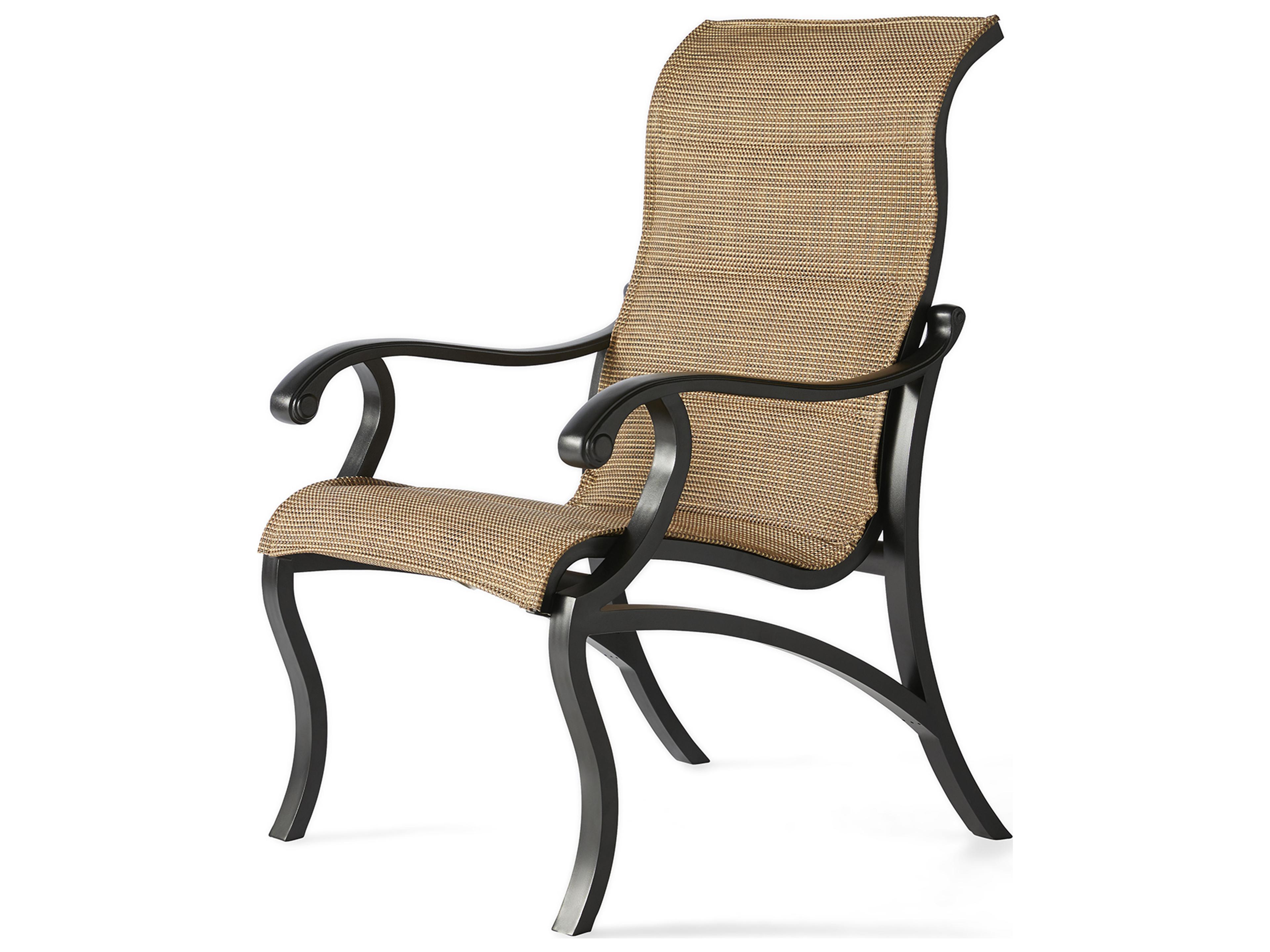 Mallin Volare Padded Sling Aluminum Cast Patio Dining Chair