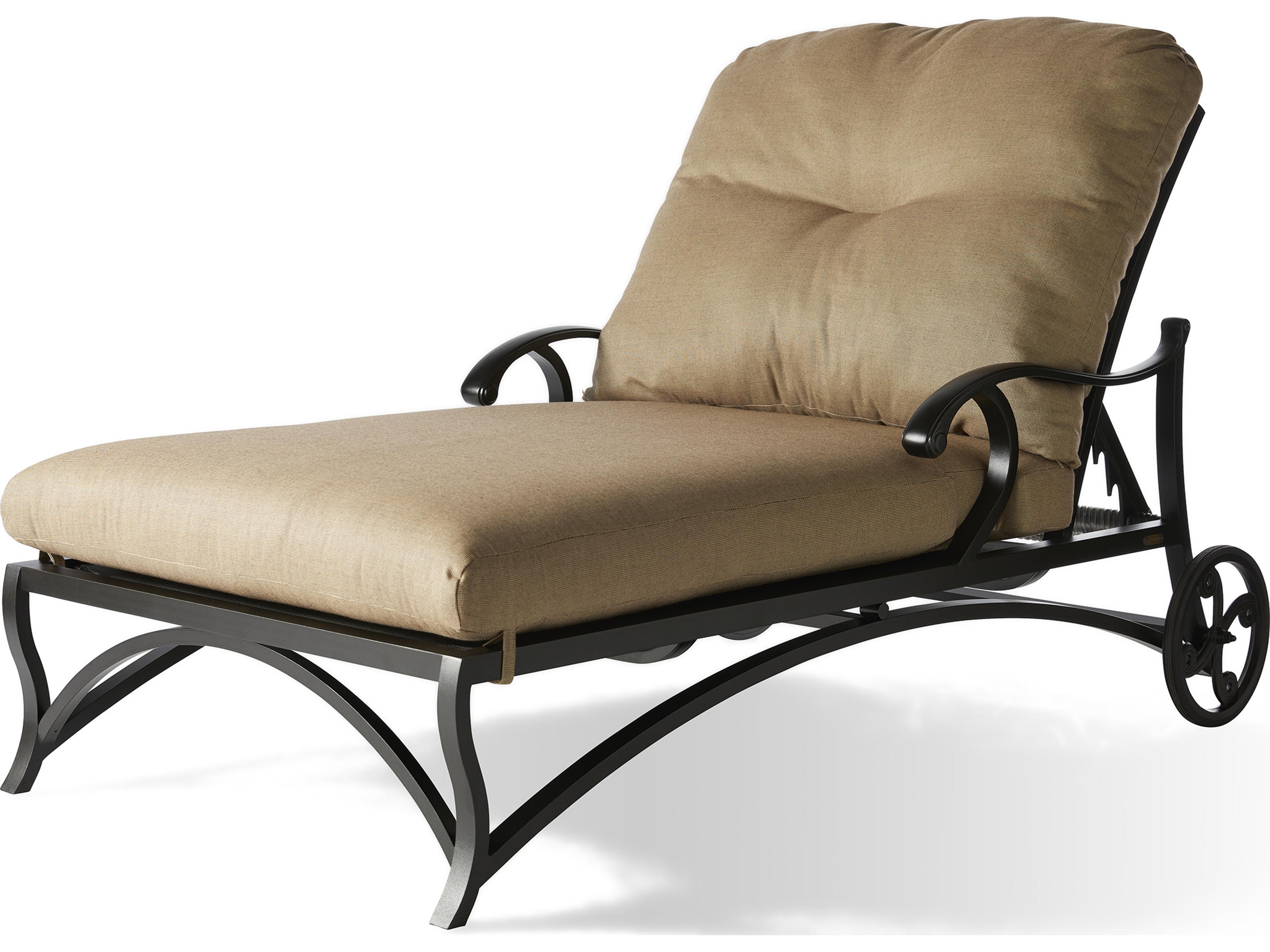 Mallin Volare Cushion Cast Aluminum Outdoor Patio Chaise Lounge