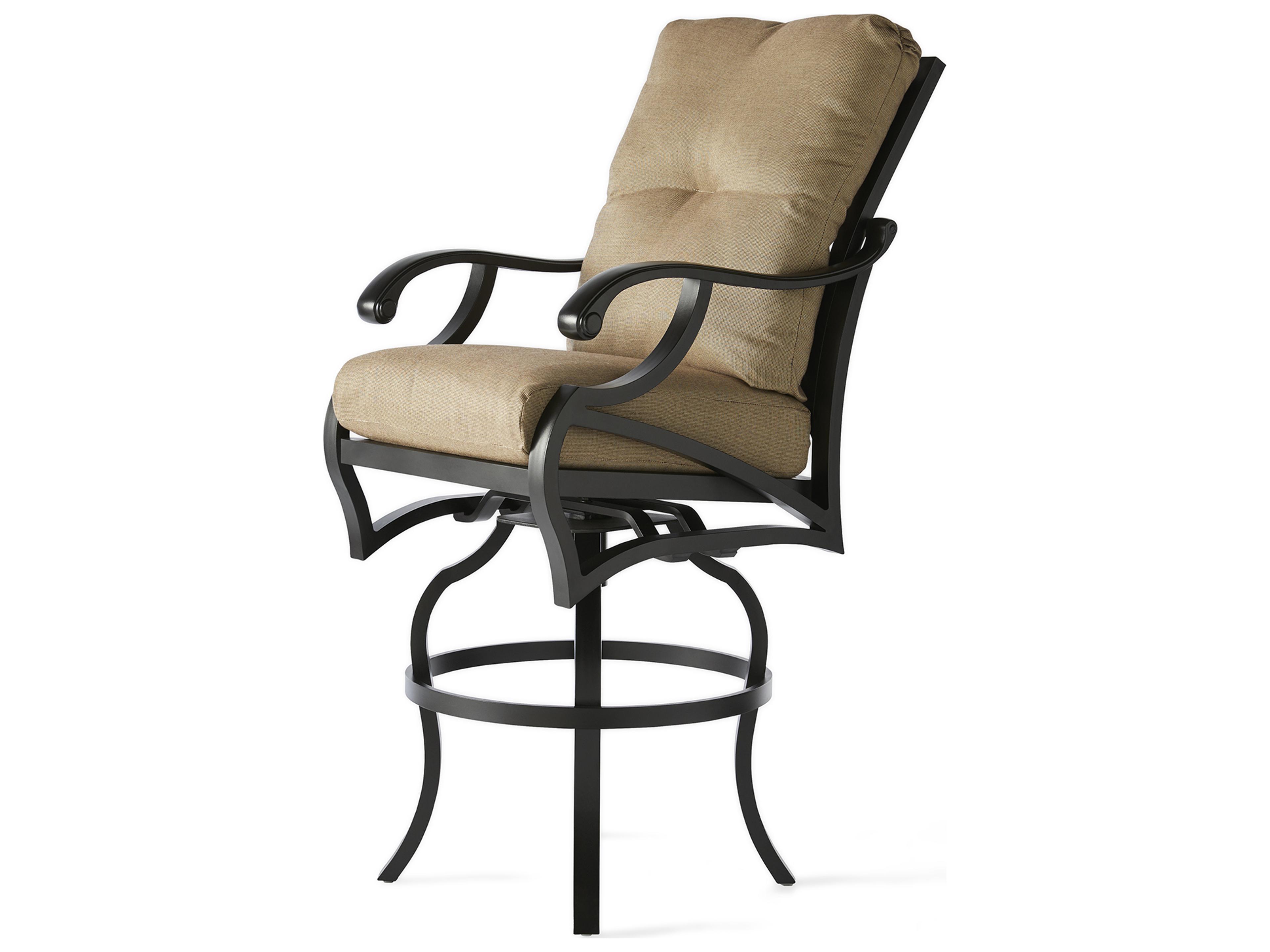 Mallin Volare Cushion Cast Aluminum Outdoor Patio Bar Stool