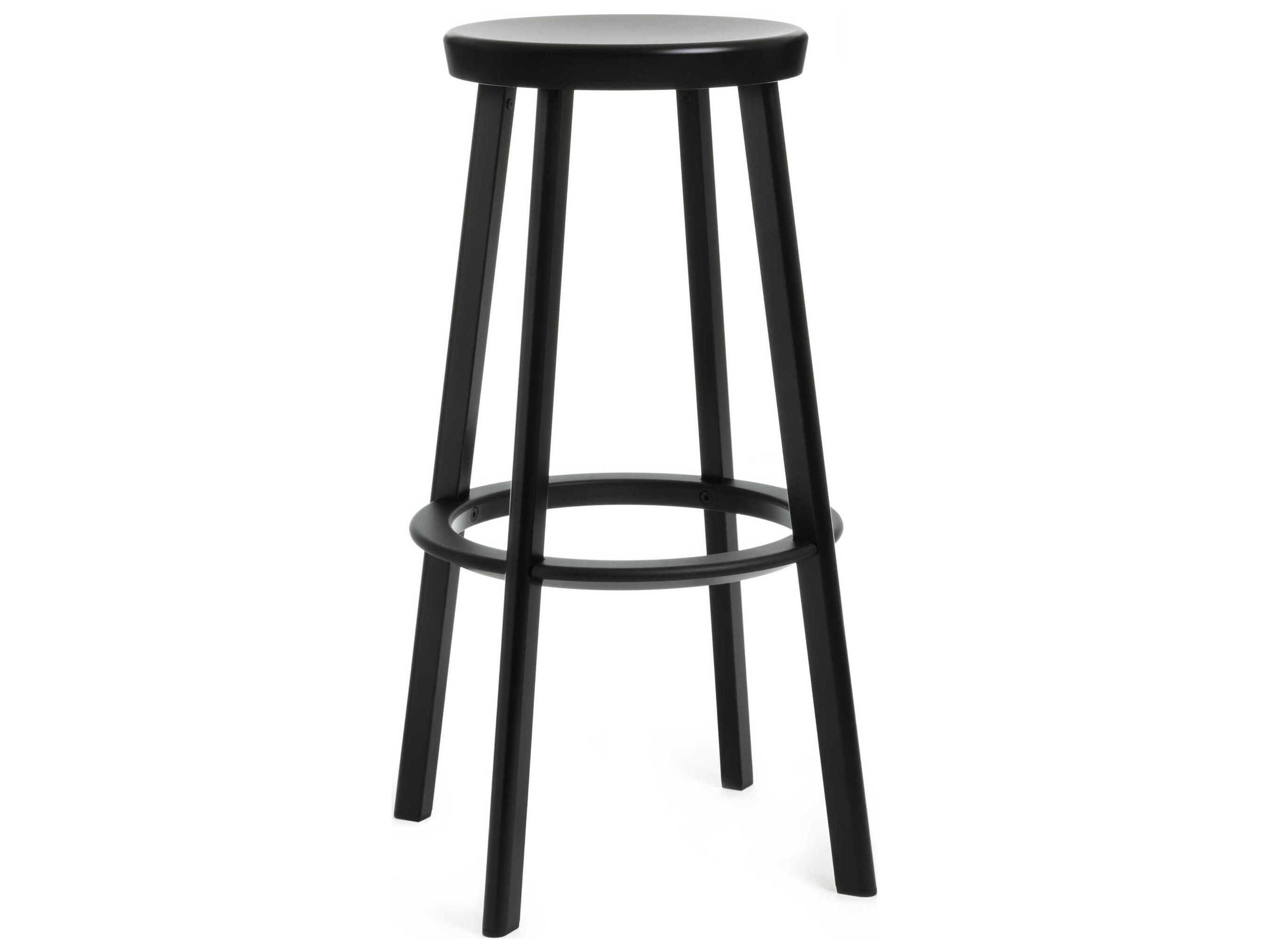 Magis Outdoor Deja-vu Painted Black Aluminum Metal Bar Stool