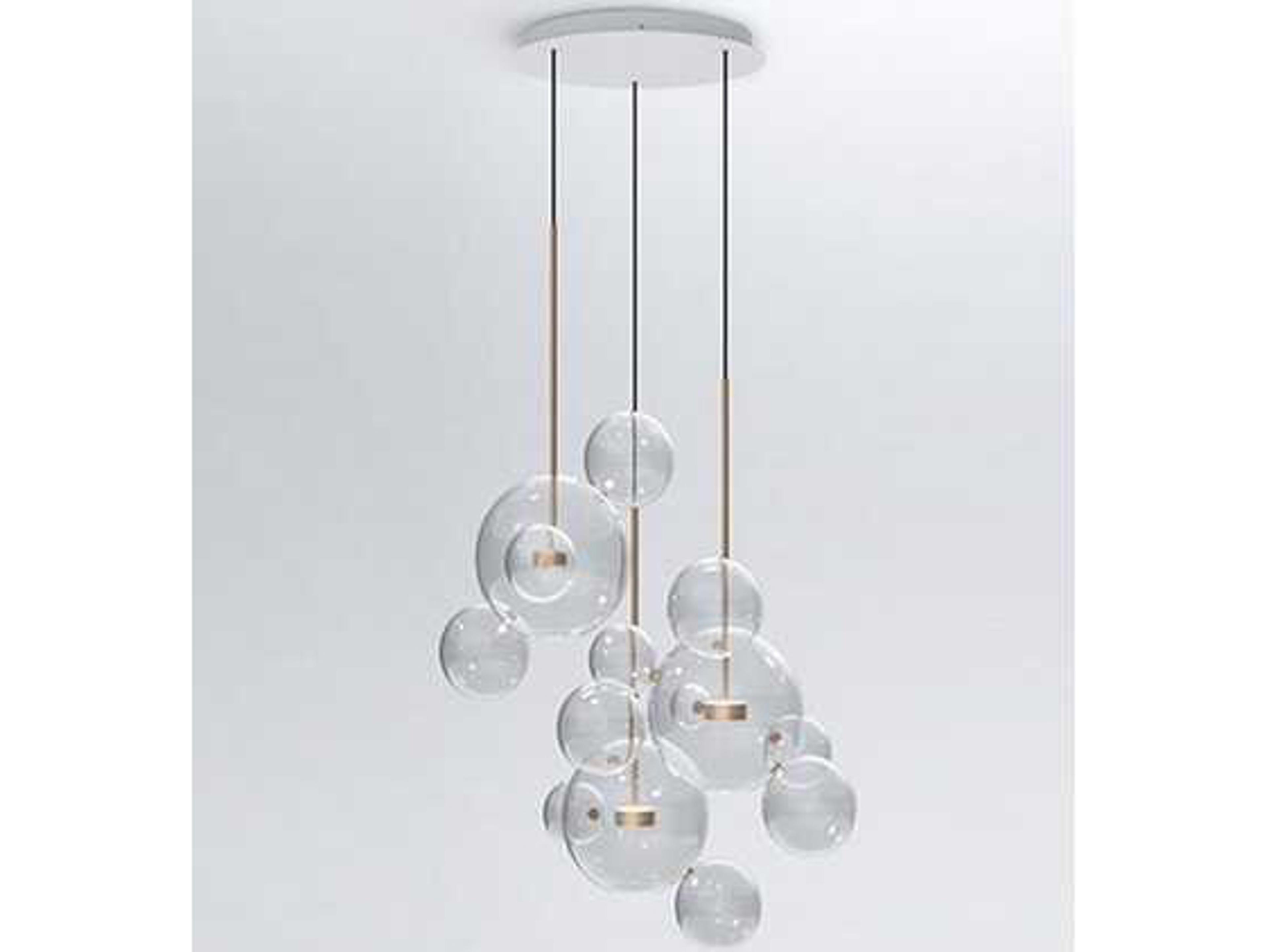 Mobital Bolle 3-Light Clear Glass LED Globe Pendant
