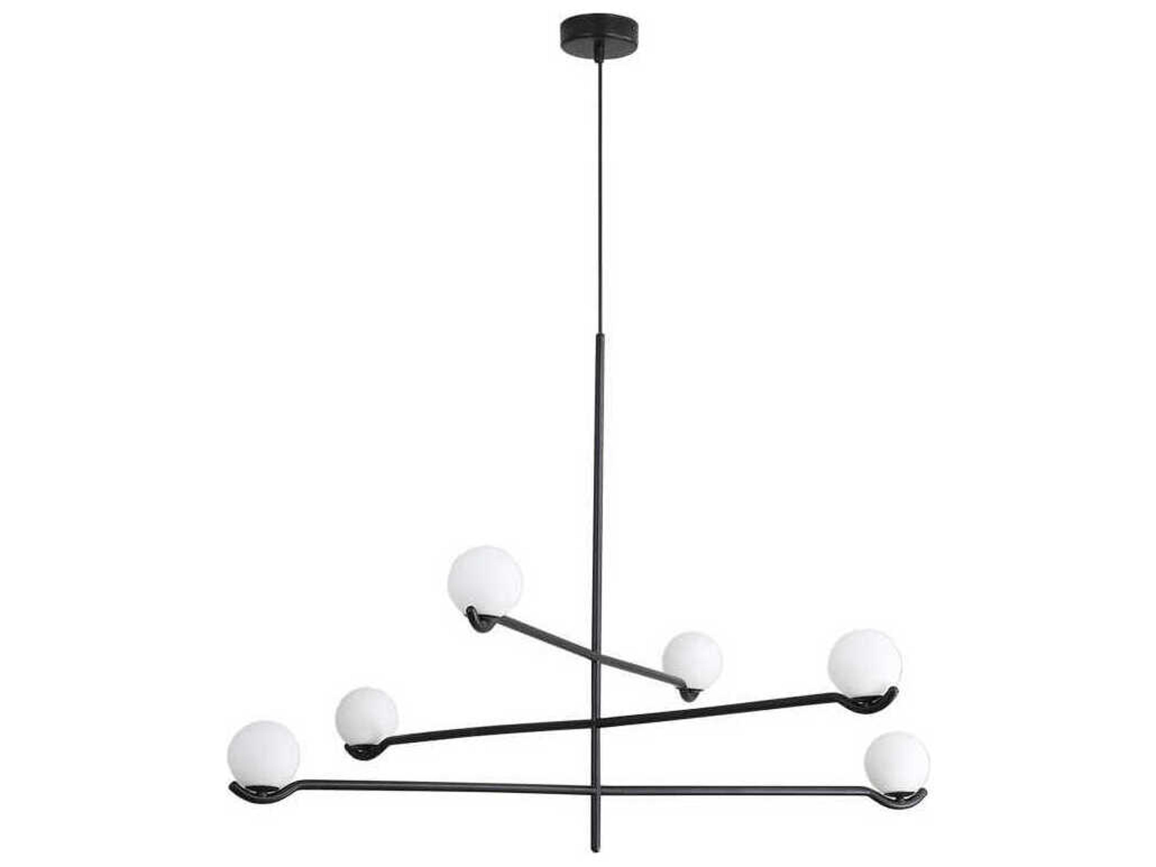 Mobital Nebula 6-Light Matte Black Geometric Chandelier