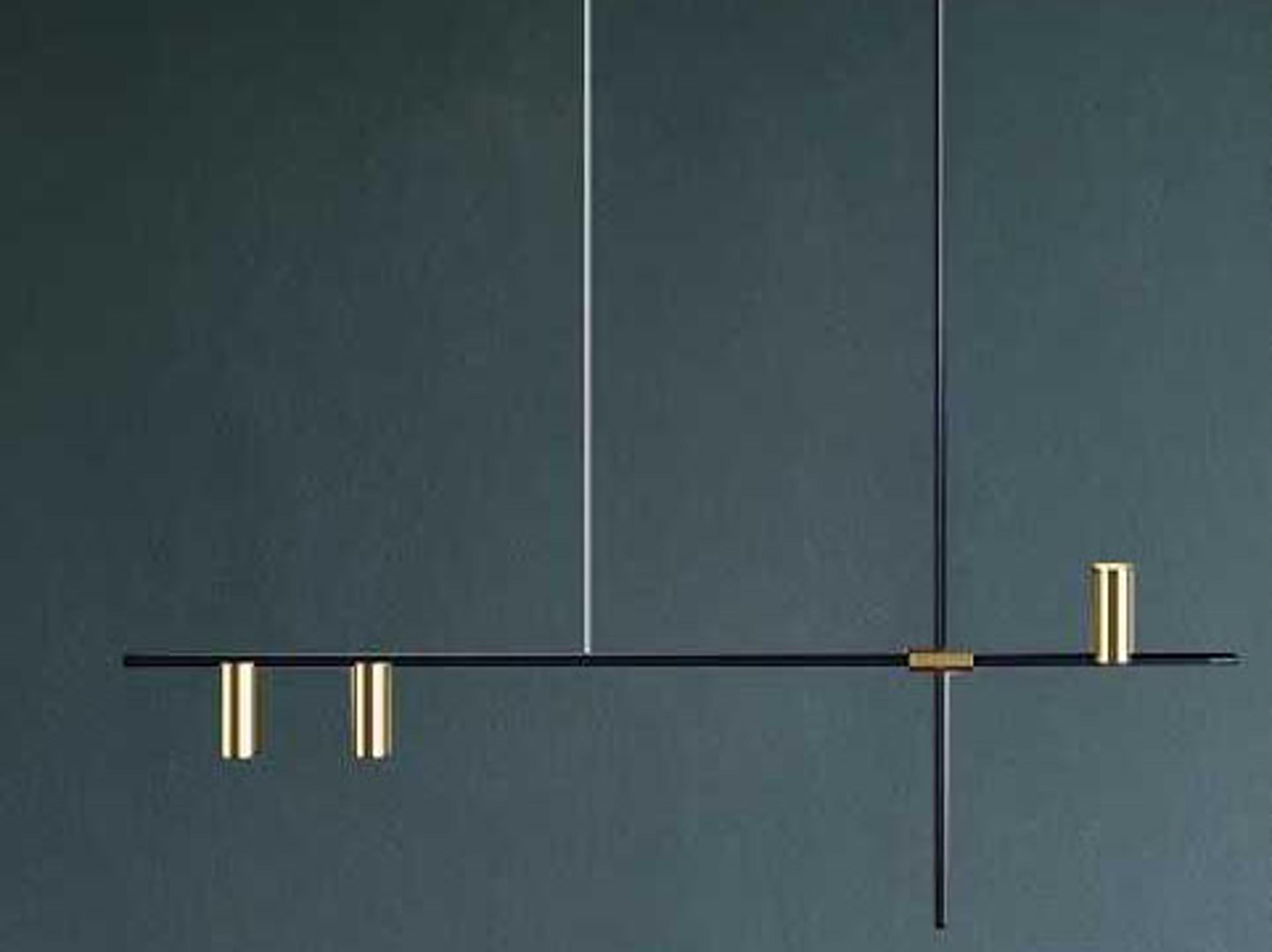 Mobital Updown 3-Light Black Matte Gold Linear Pendant