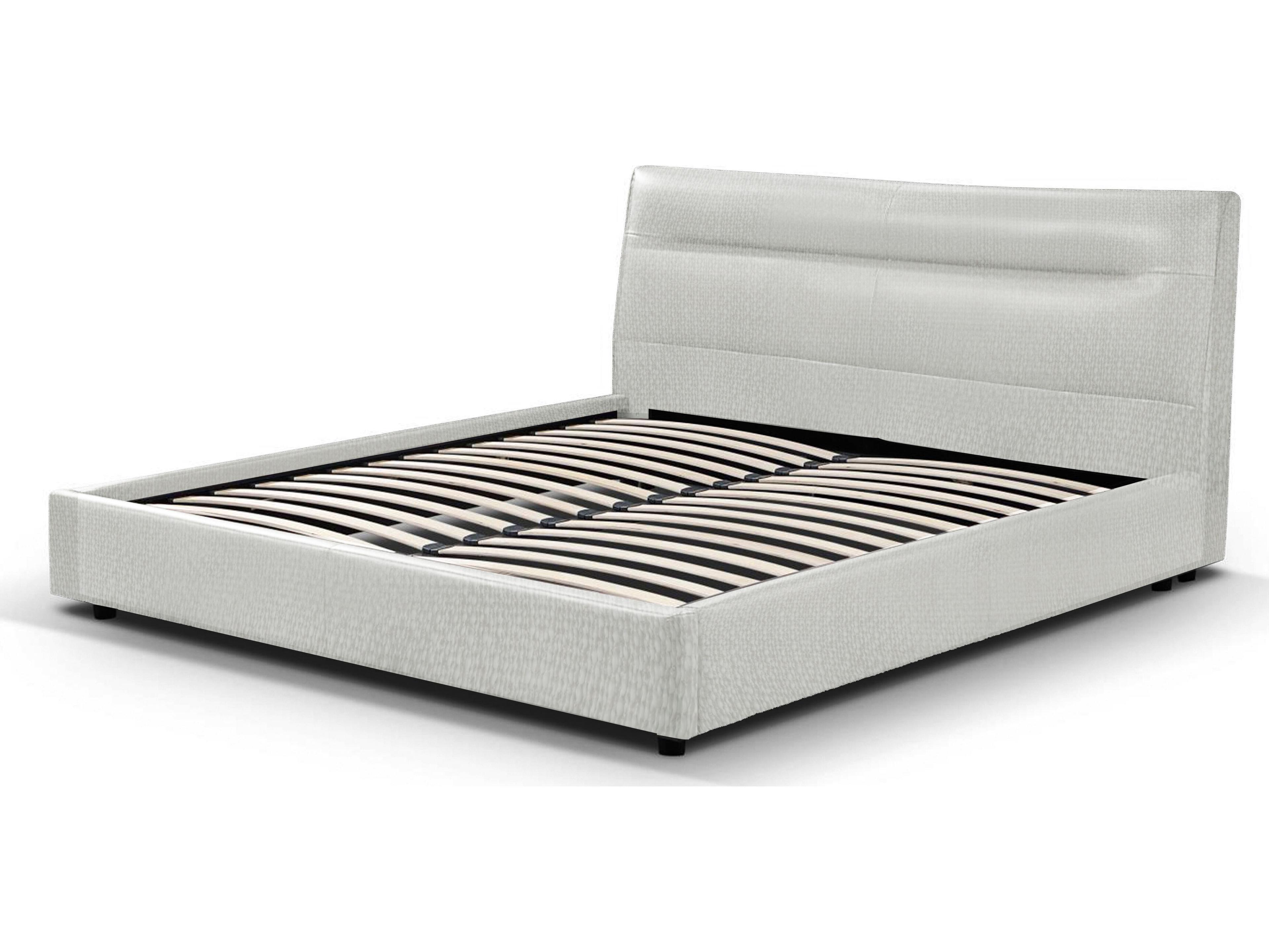 Mobital Noah Gray Plywood Upholstered King Platform Bed