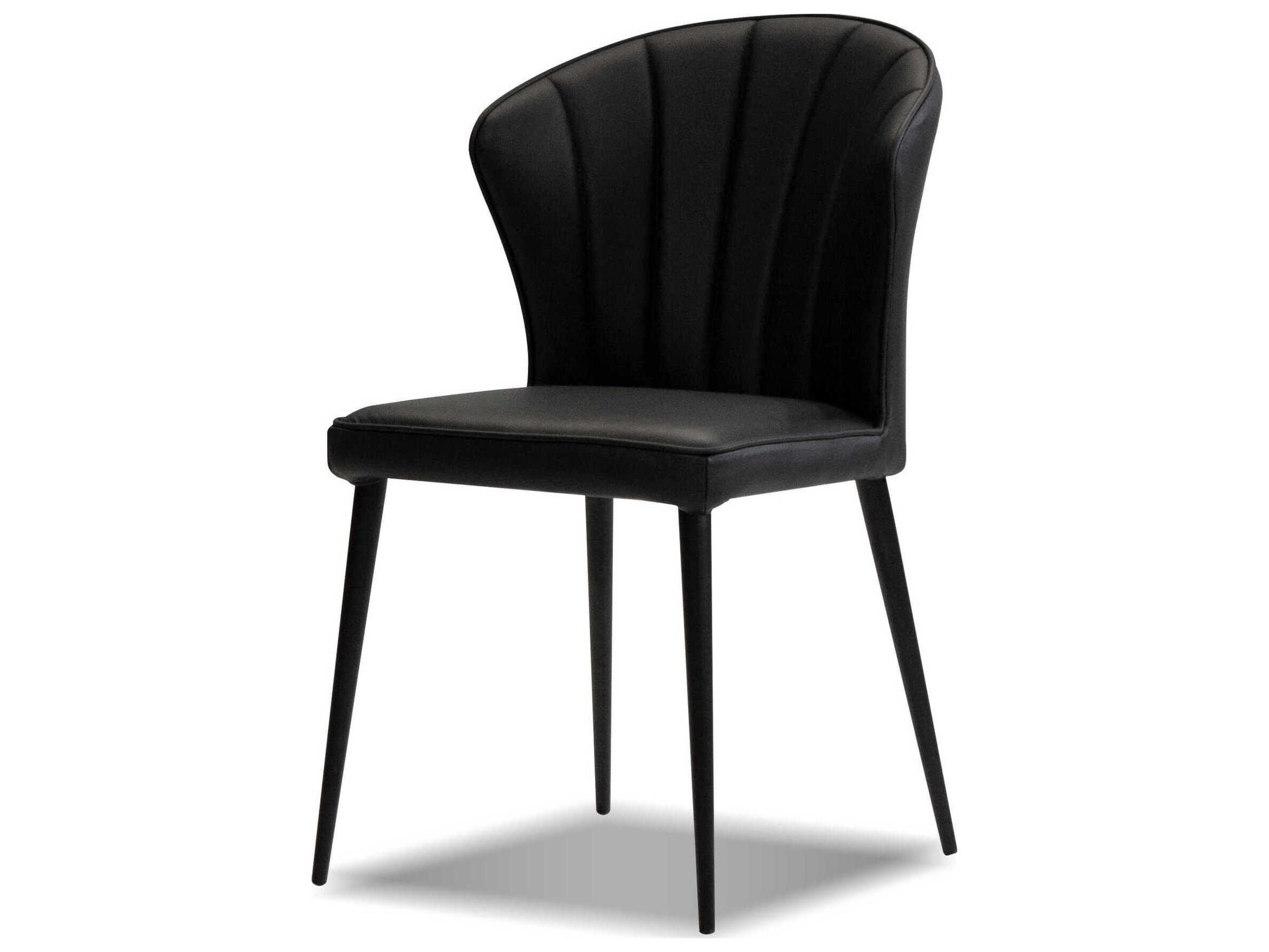 Mobital Ariel Black Leather Armless Dining Chair