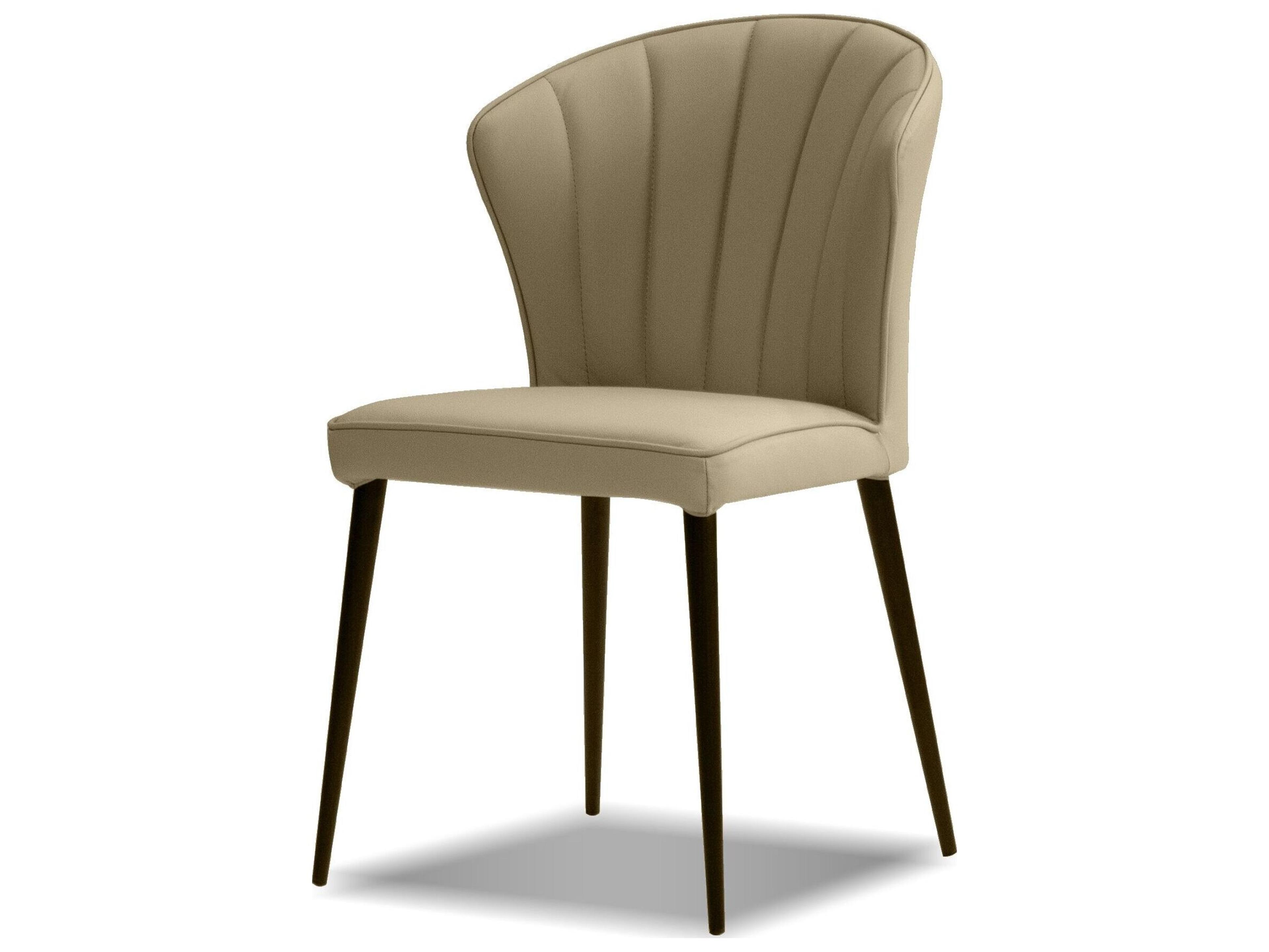 Mobital Ariel Beige Leather Armless Dining Chair