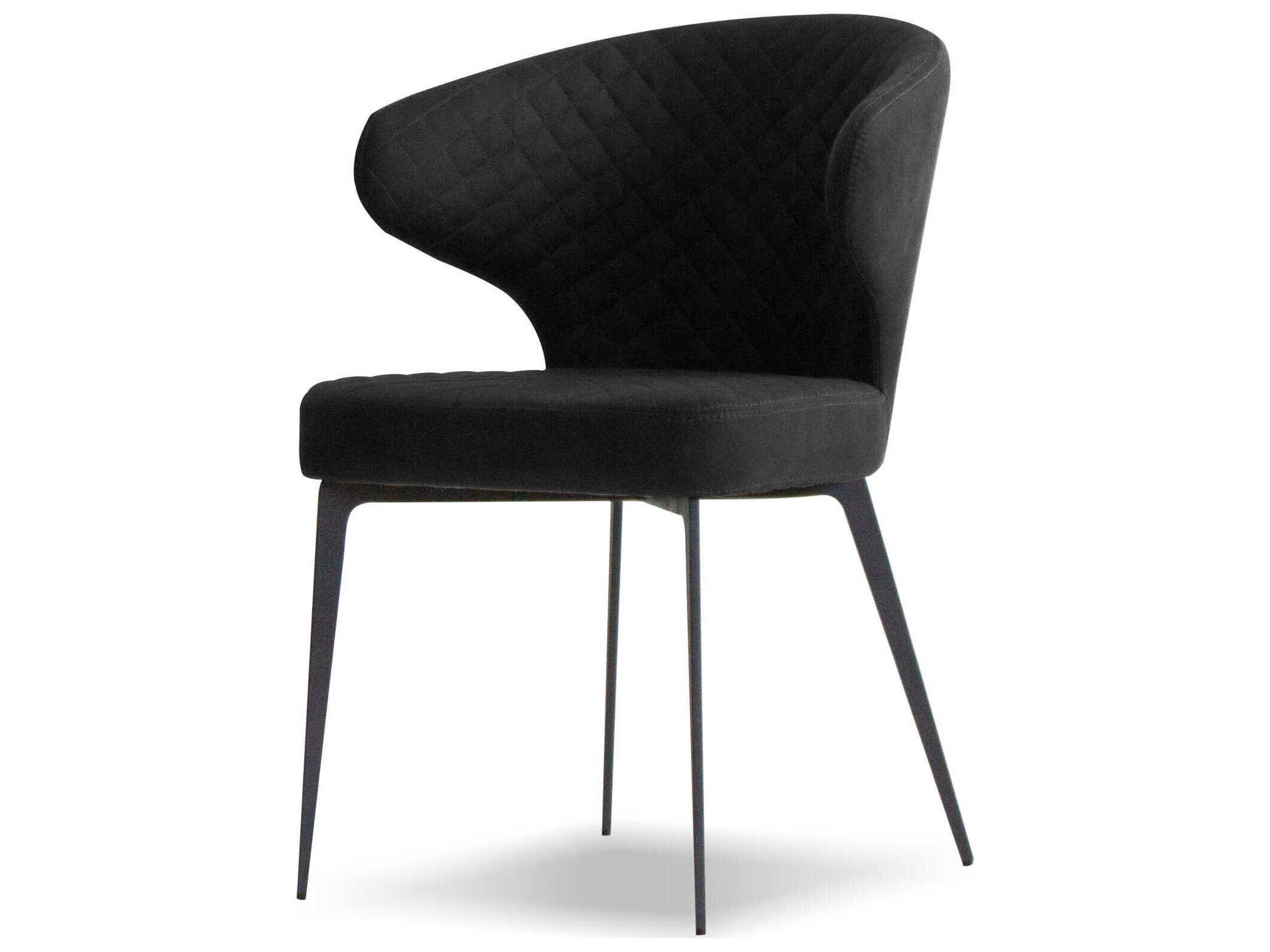 Mobital Hug Black Upholstered Armless Dining Chair