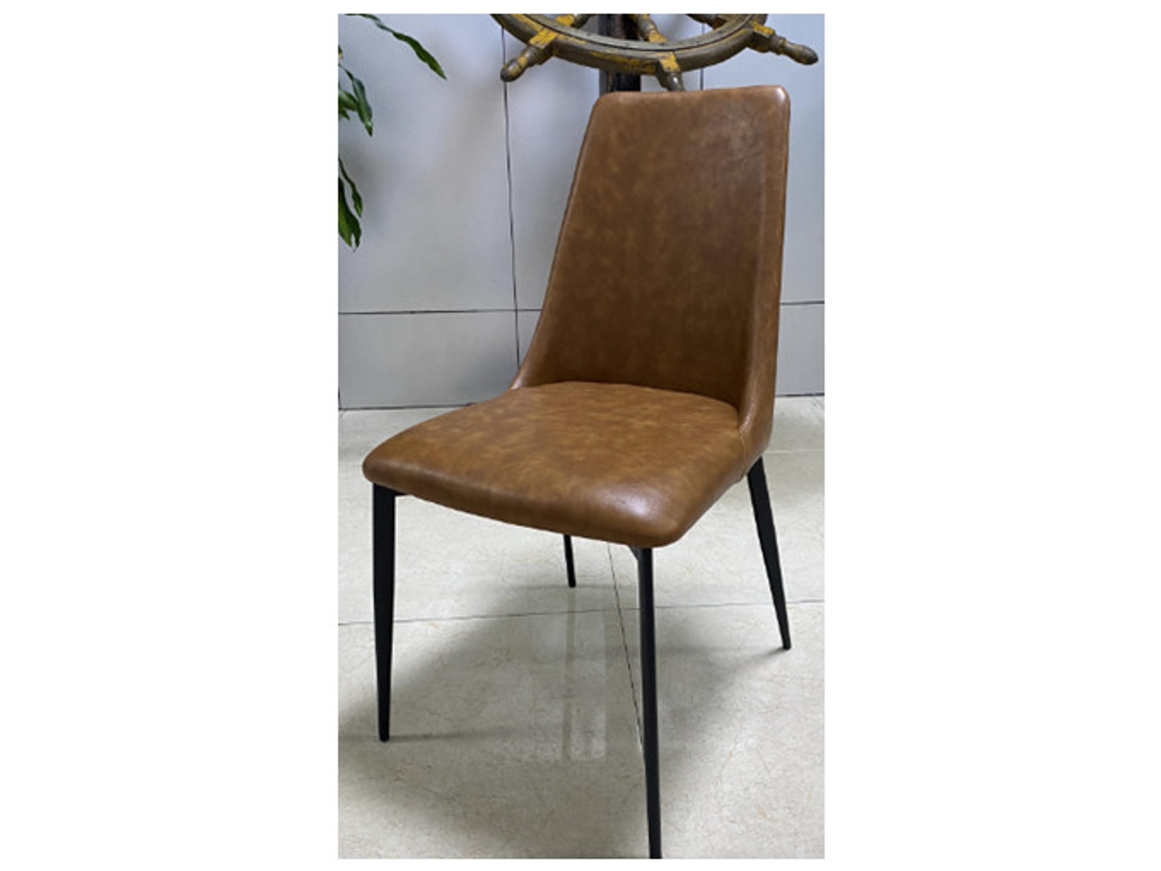 Mobital Seville Brown Faux Leather Armless Dining Chair