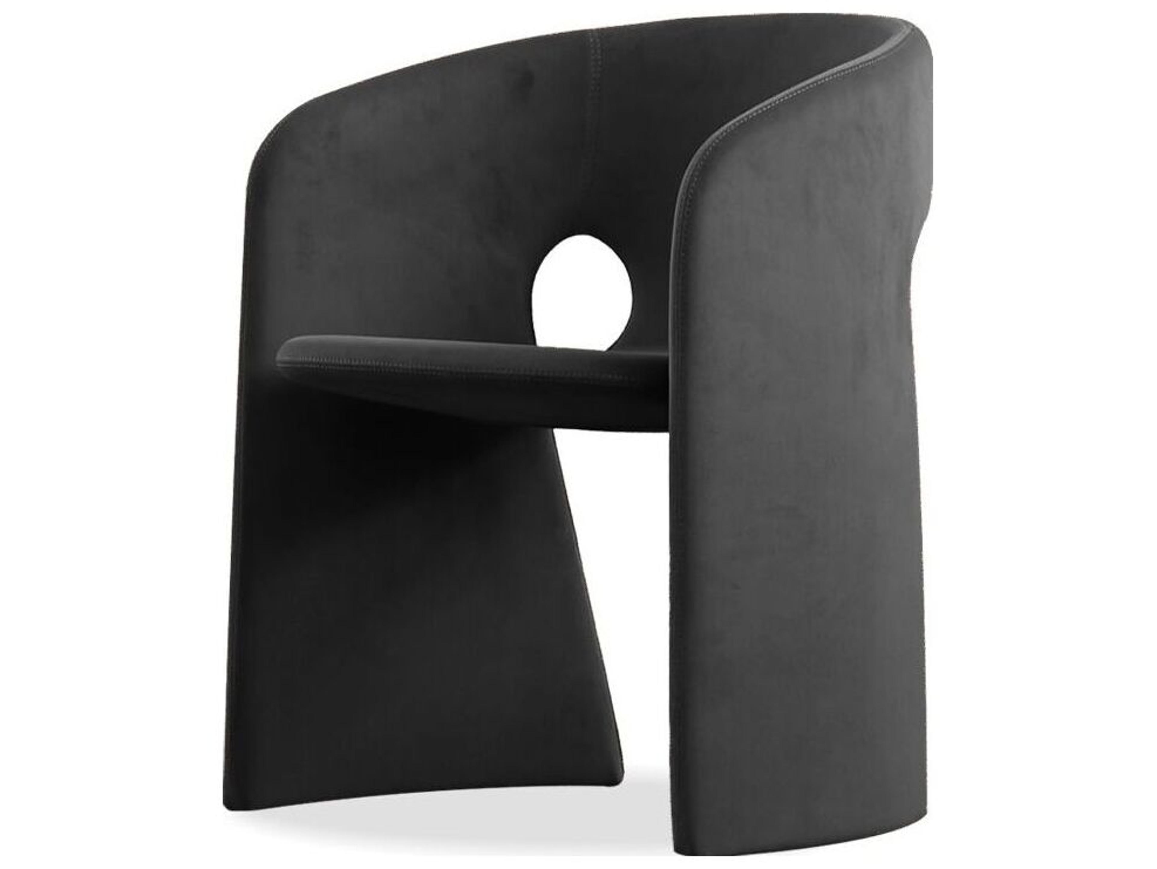 Mobital Vera Black Upholstered Arm Dining Chair