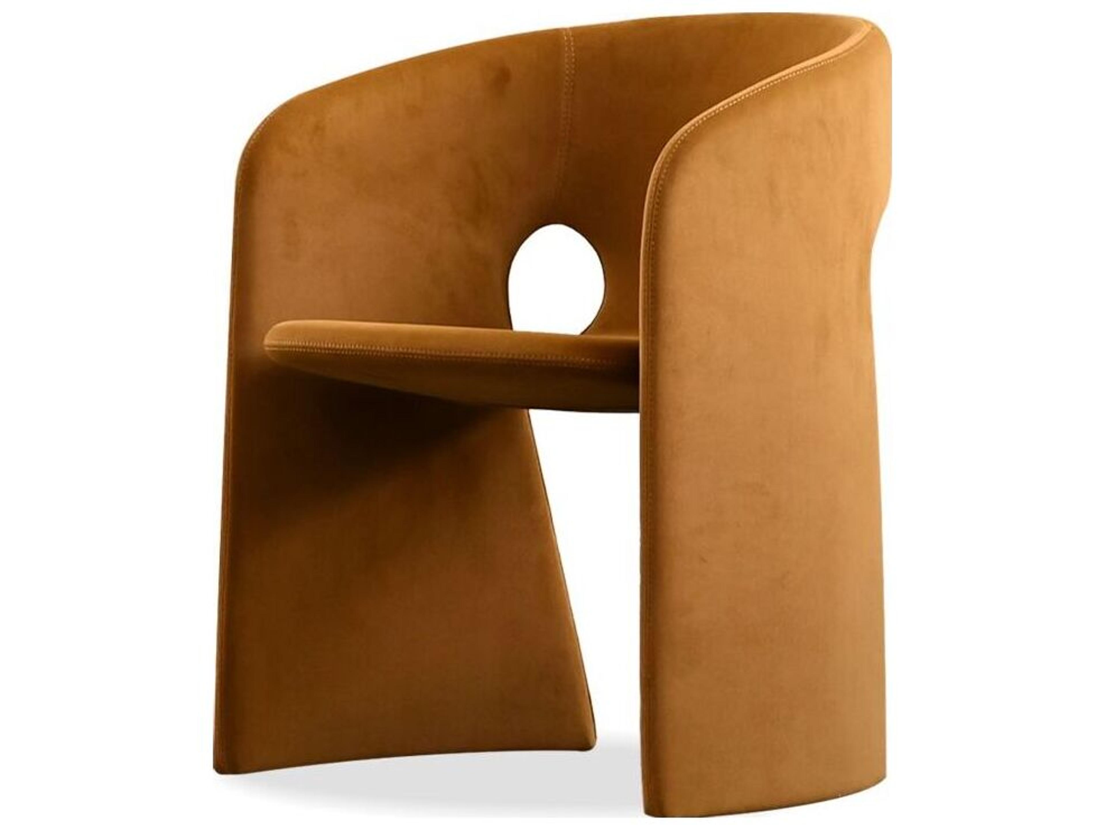 Mobital Vera Brown Upholstered Arm Dining Chair