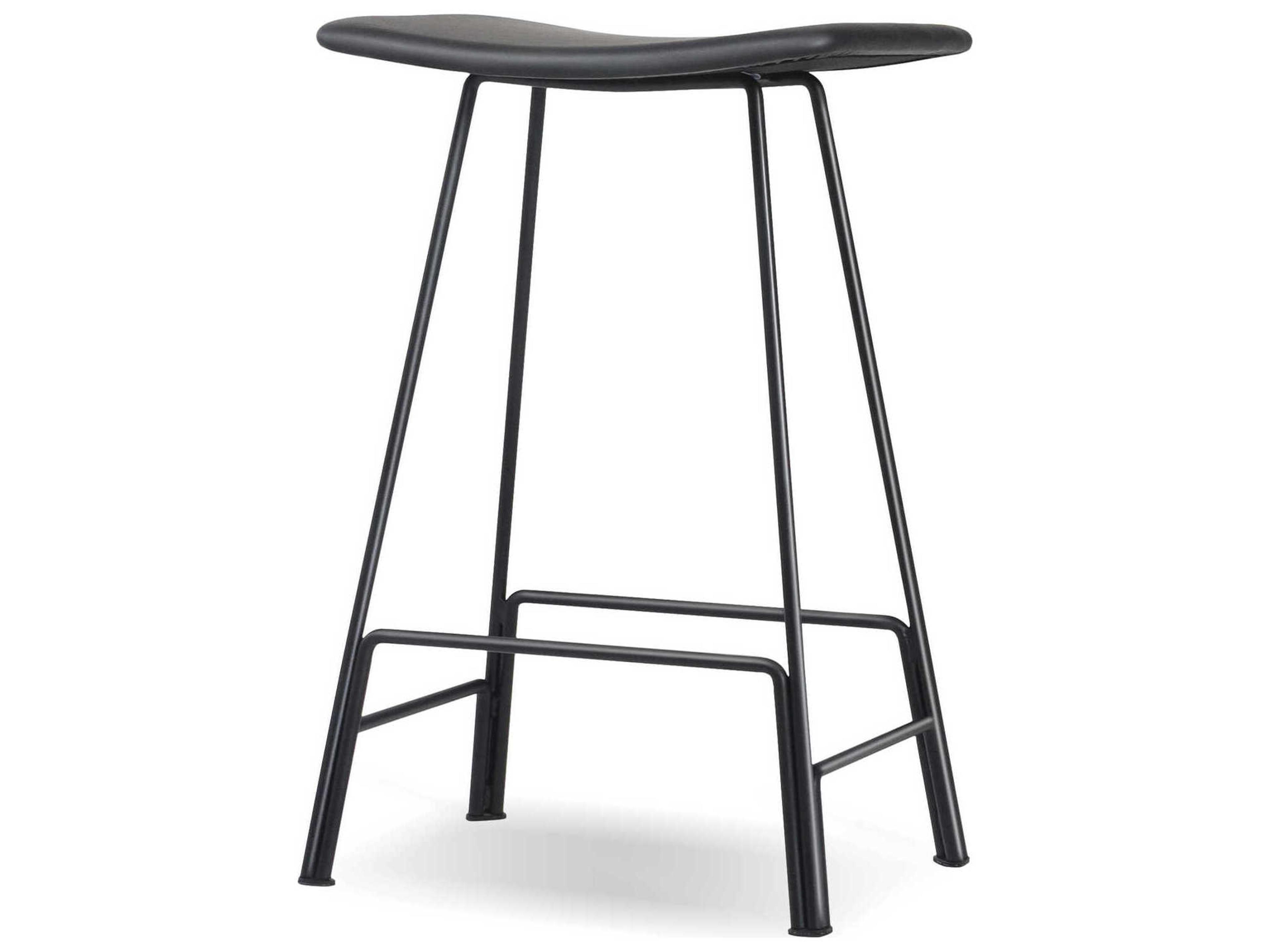 Mobital Canaria Leather Black Counter Stool