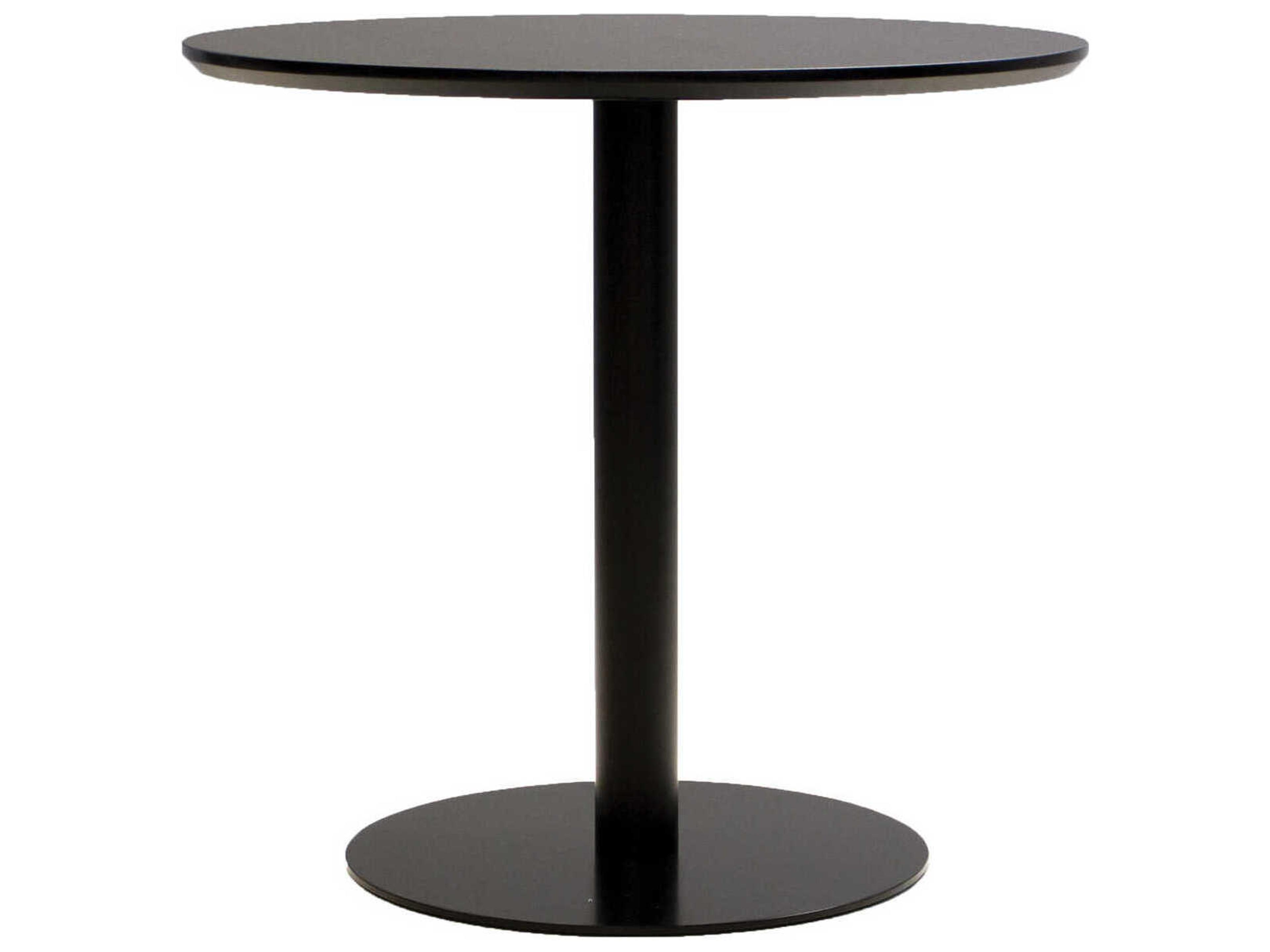 Mobital Half Pint Round Wood Black Dining Table