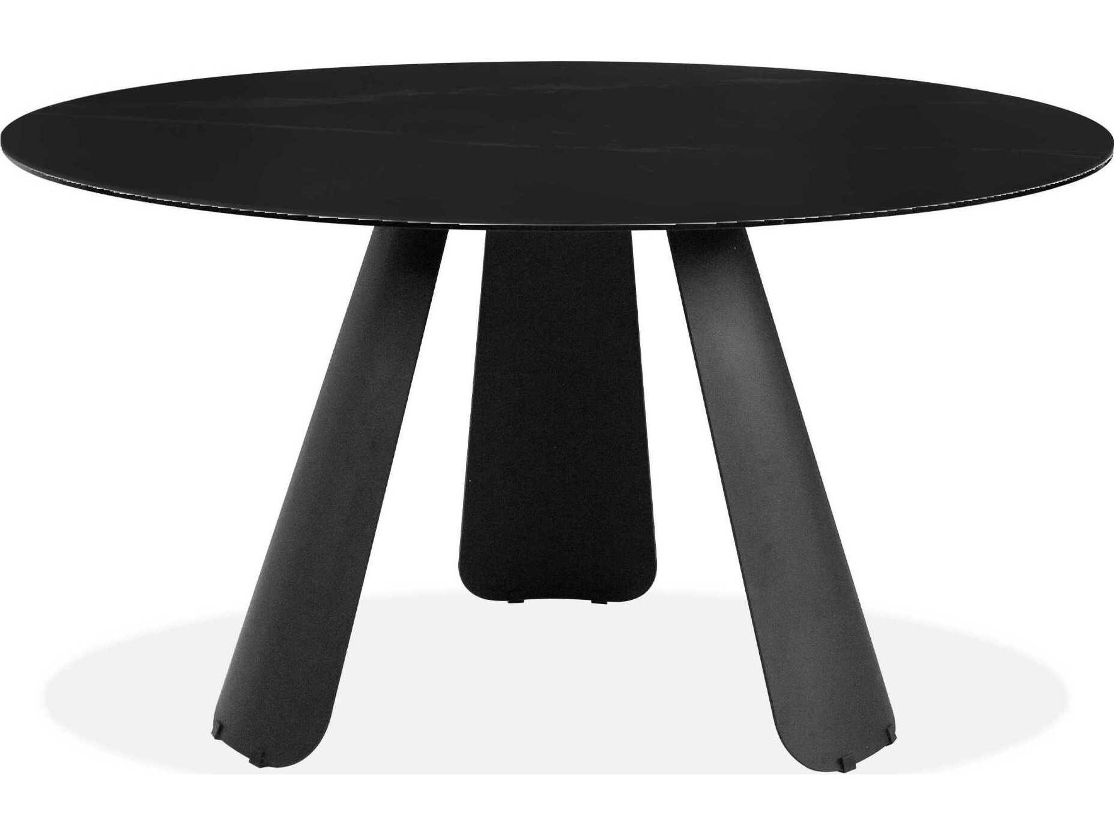 Mobital Palazzo Round Black Ceramic Dining Table