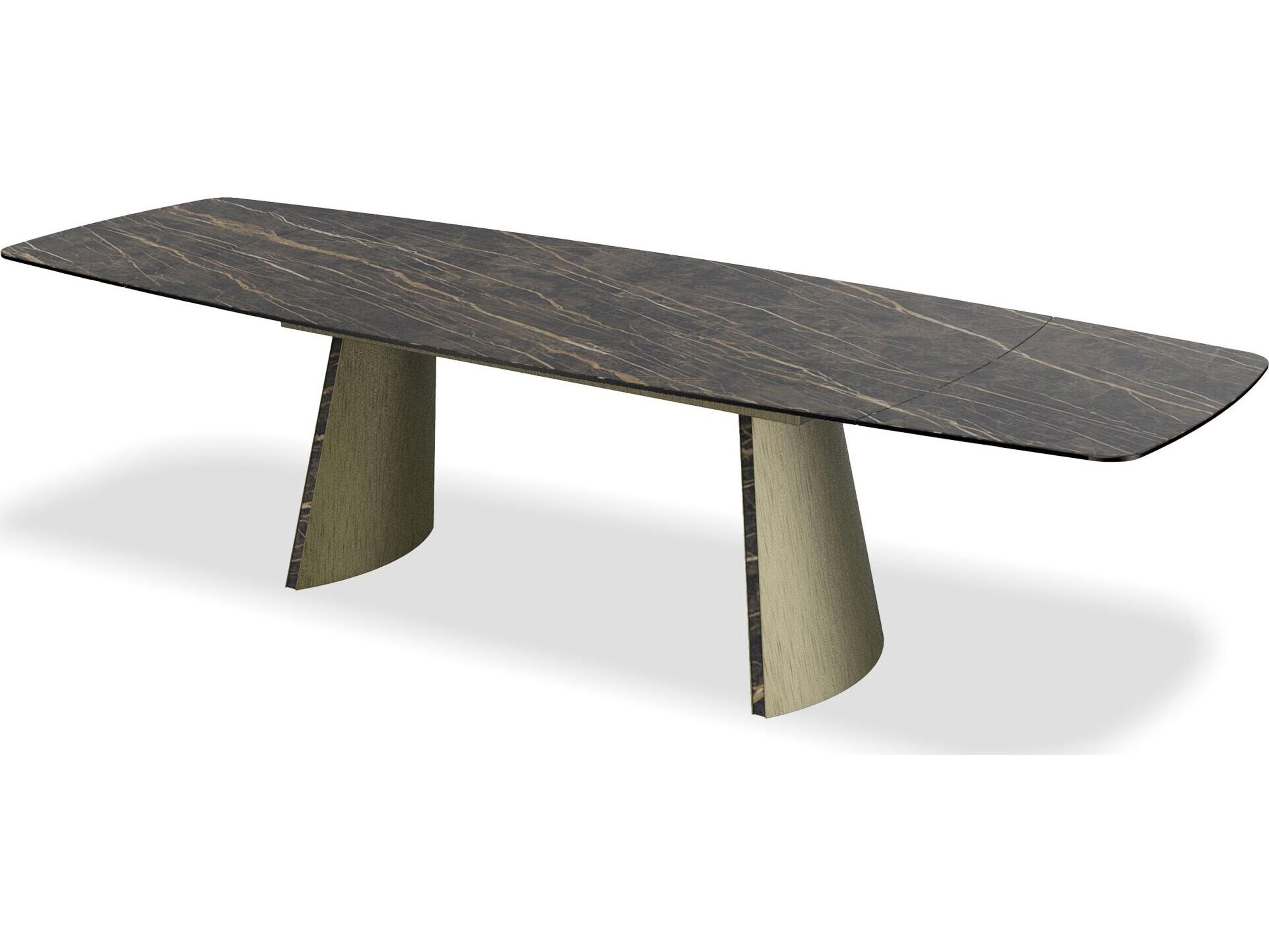 Mobital Ravello Rectangular Noir Desir High Gloss Ceramic Top Dining Table