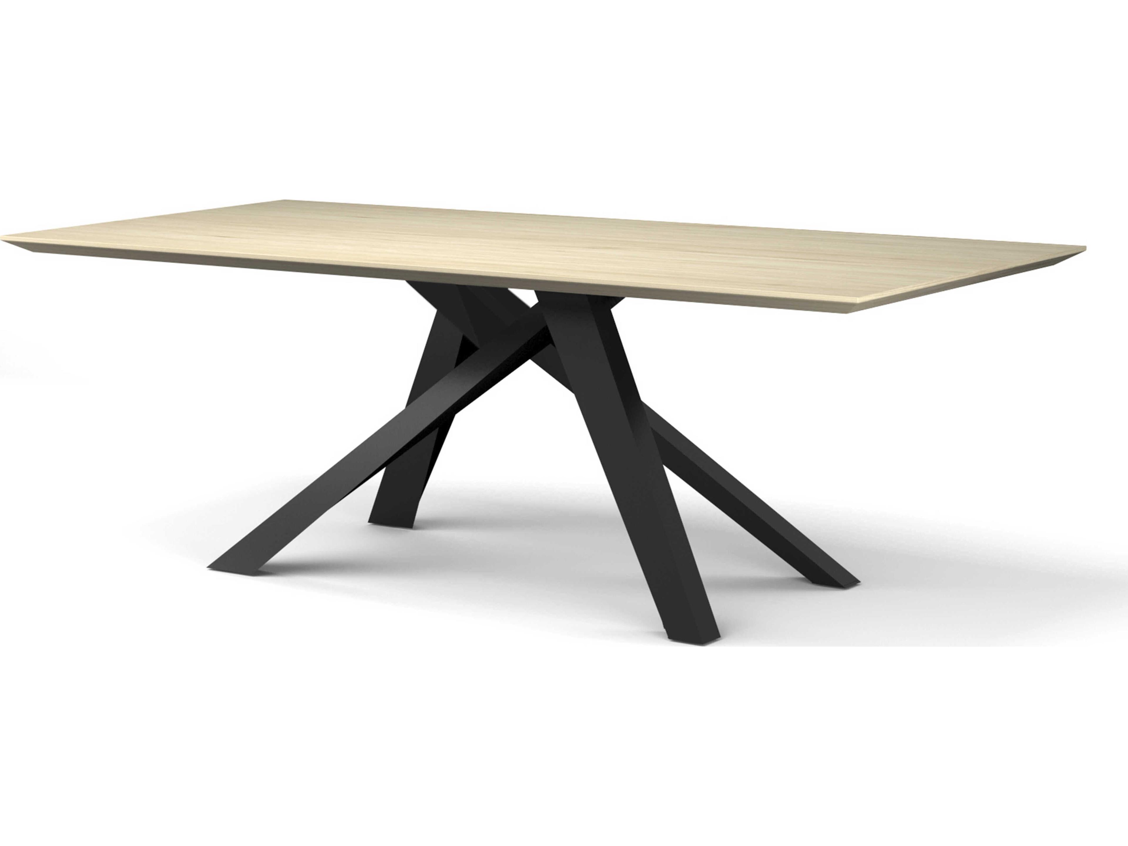 Mobital Shibuya Rectangular Wood Oak Black Dining Table