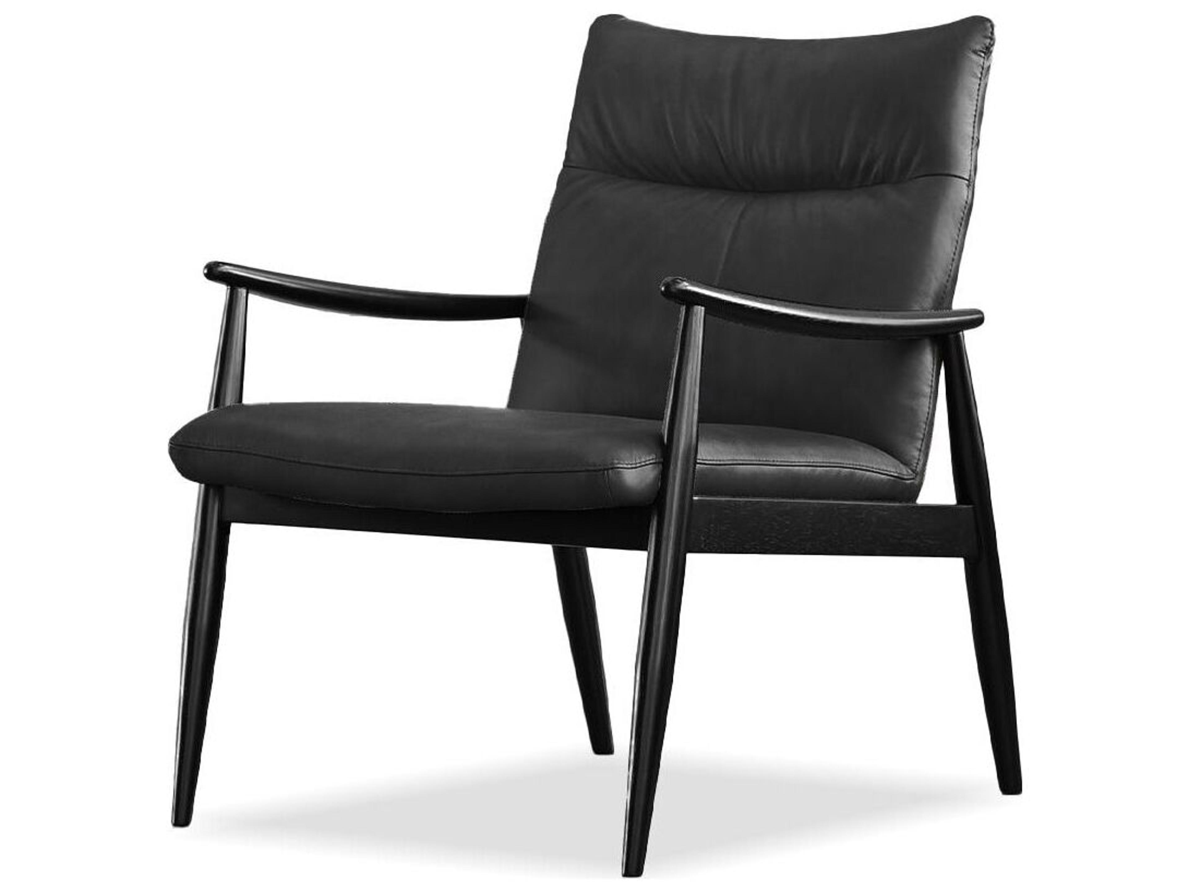 Mobital Inga Black Leather Accent Chair