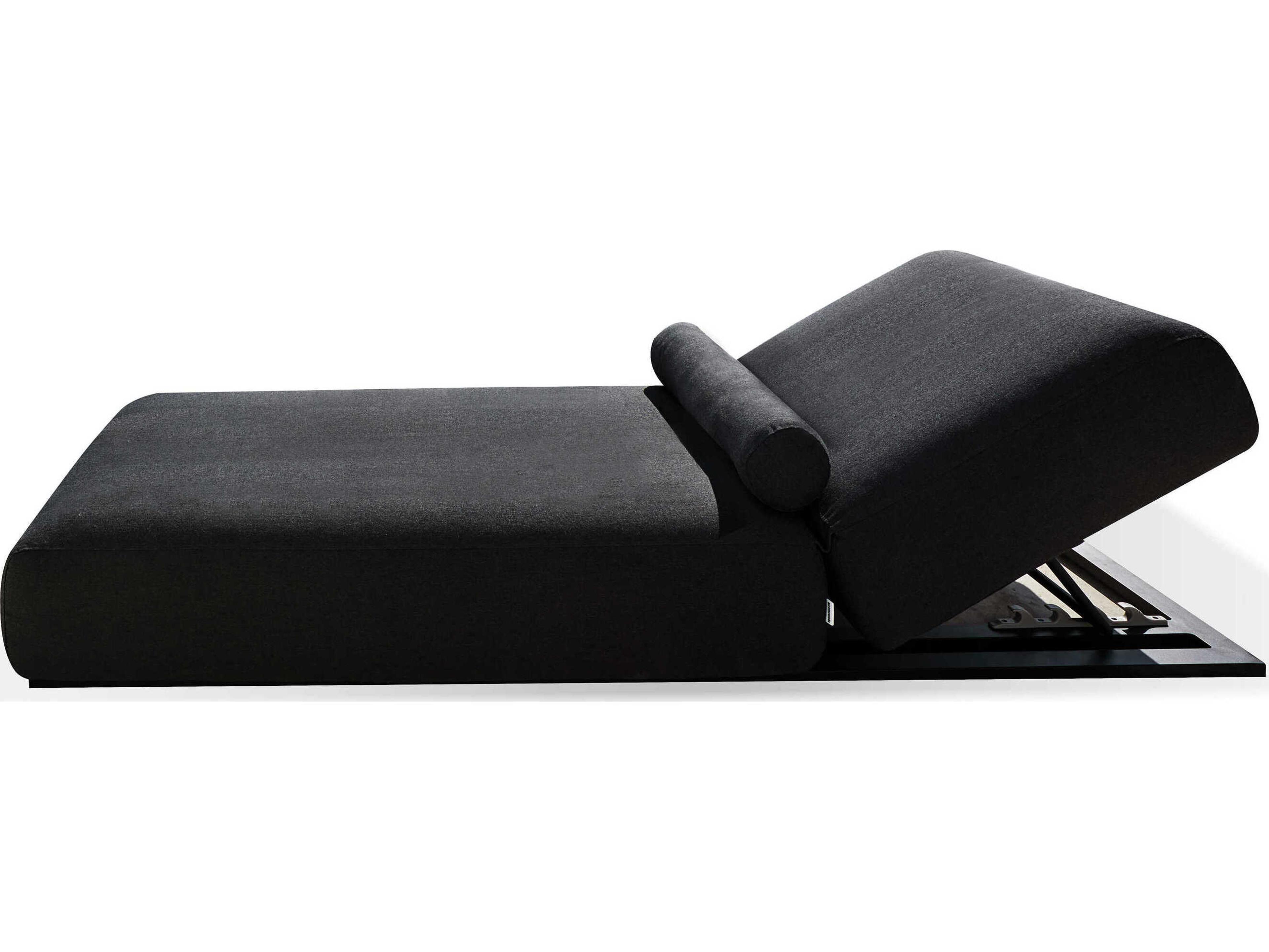 Mobital Bondi Charcoal Black Upholstered Chaise