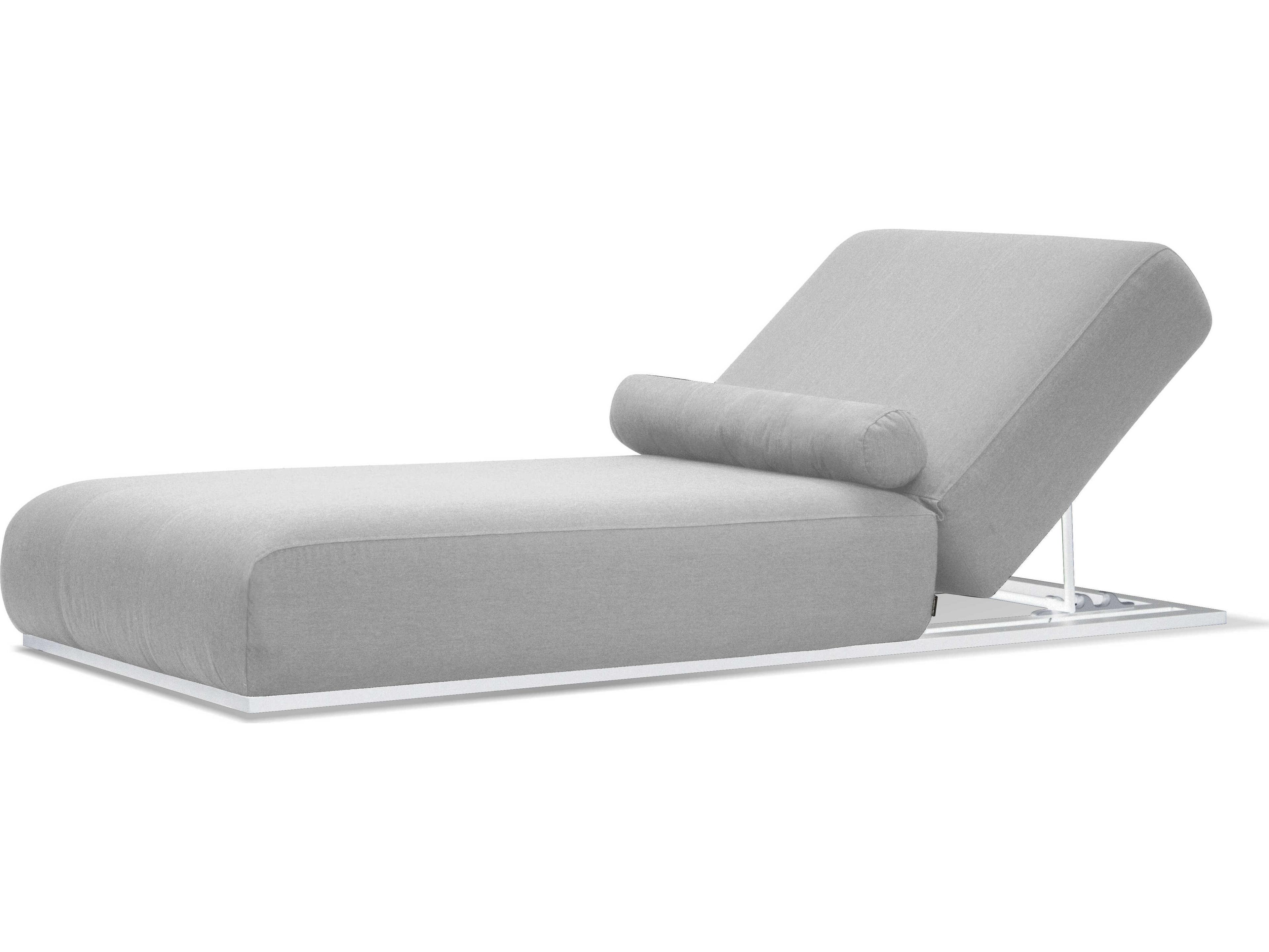 Mobital Bondi Silver Grey White Upholstered Chaise