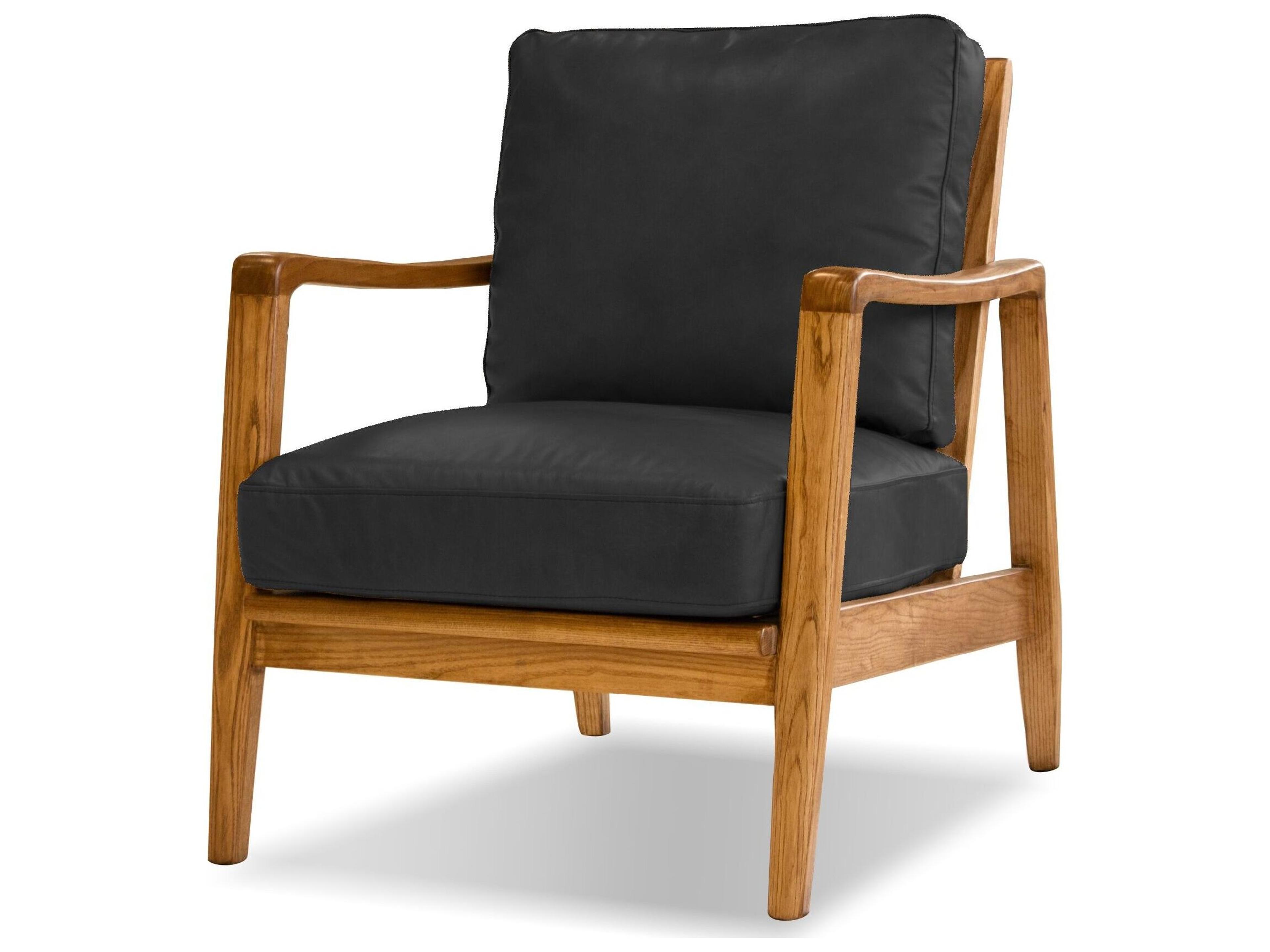 Mobital Craftsman Black Leather Accent Chair