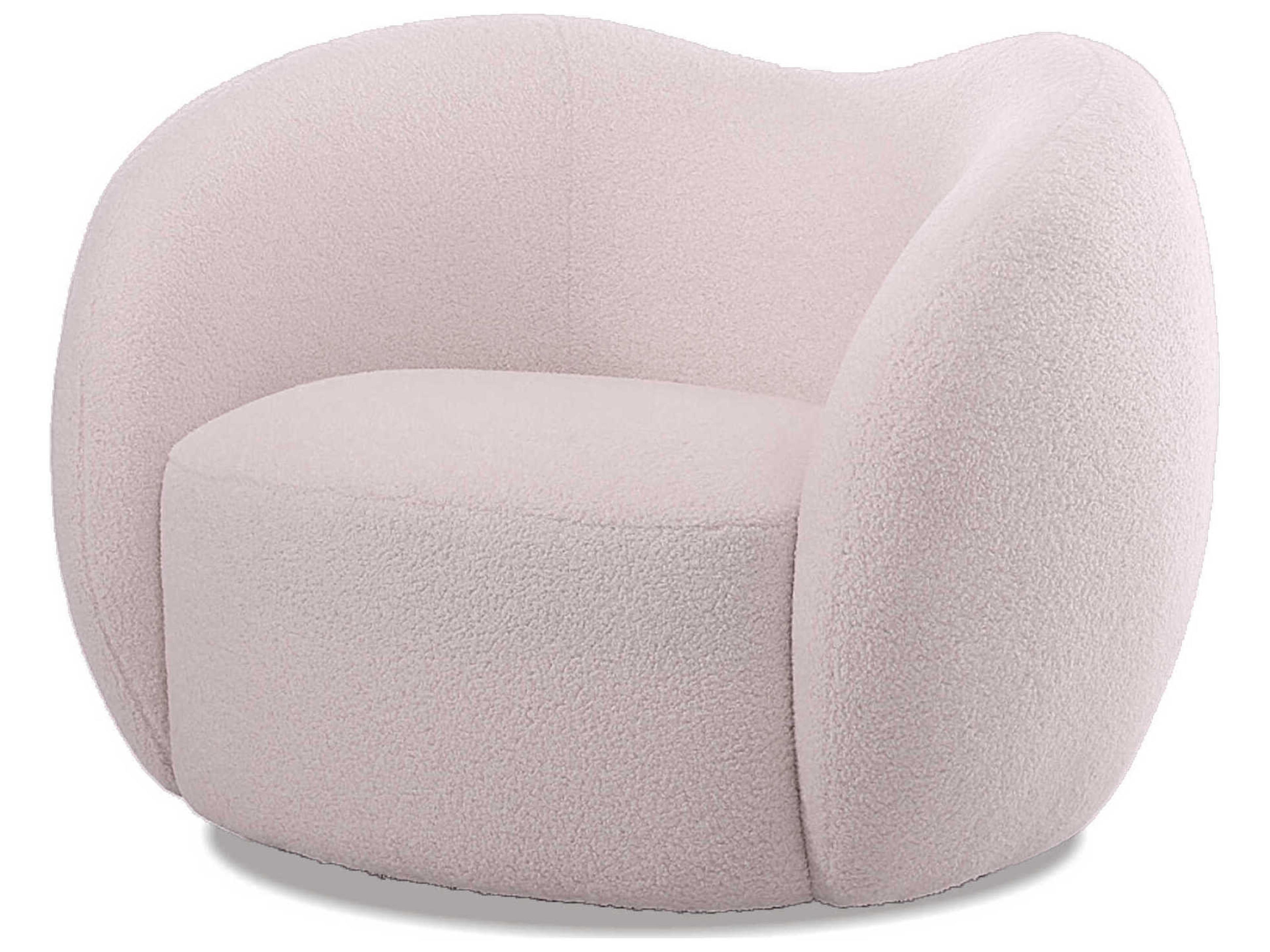Mobital Dune Swivel Pink Fabric Accent Chair