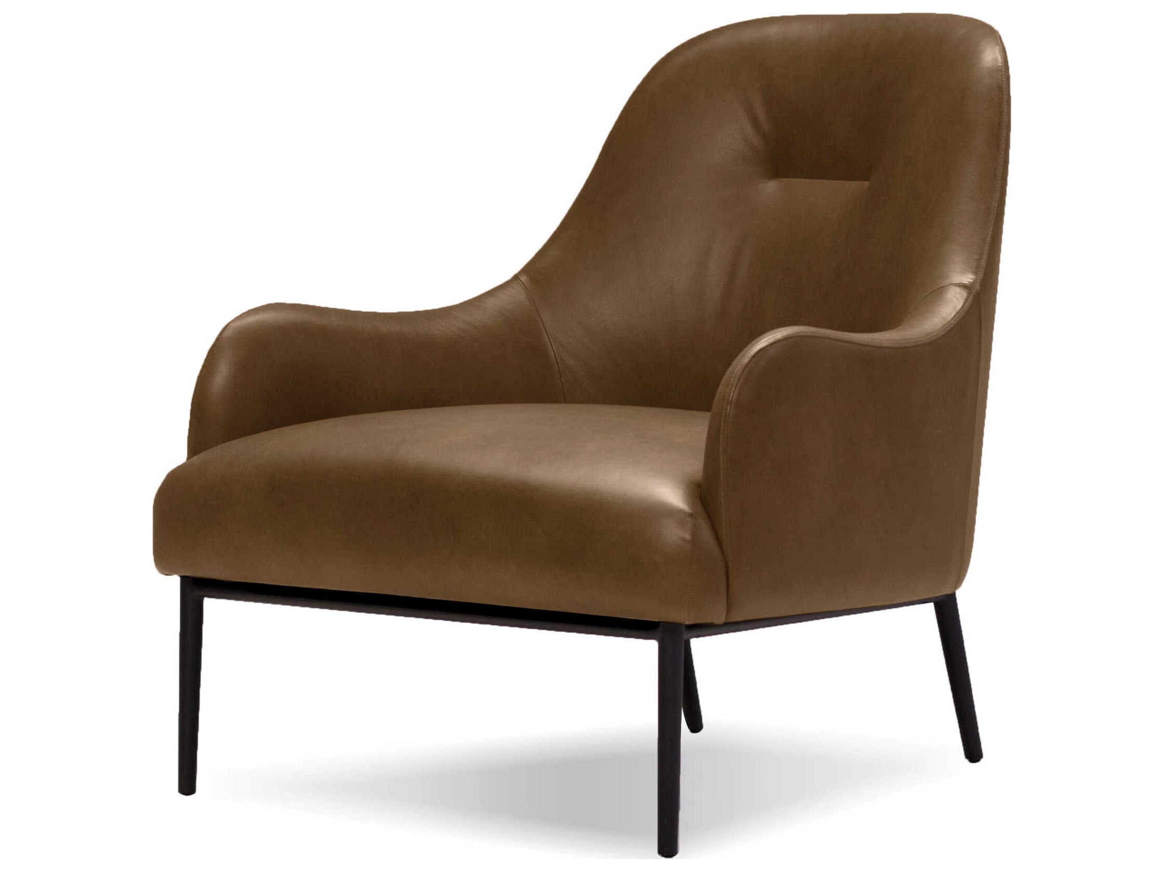 Mobital Swoon Brown Leather Accent Chair