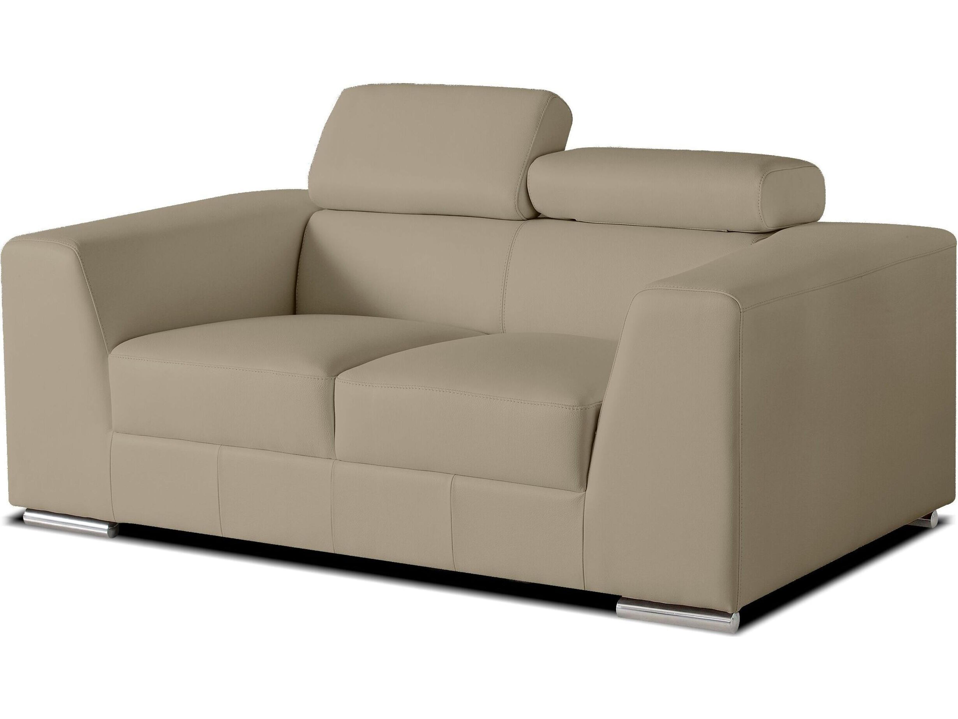 Mobital Icon Wheat Premium Leather Beige Loveseat