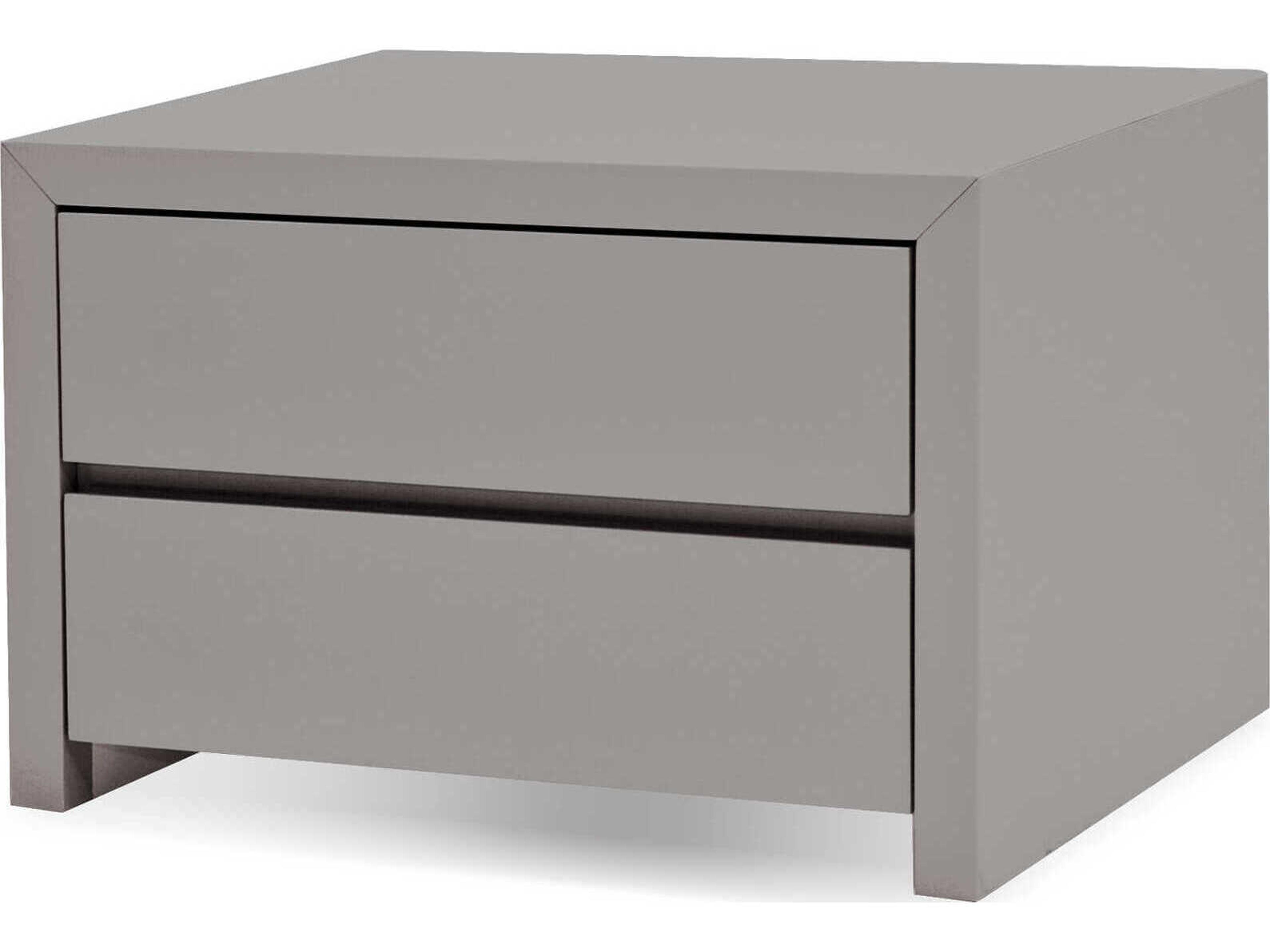 Mobital Blanche 2-Drawers Gray Nightstand