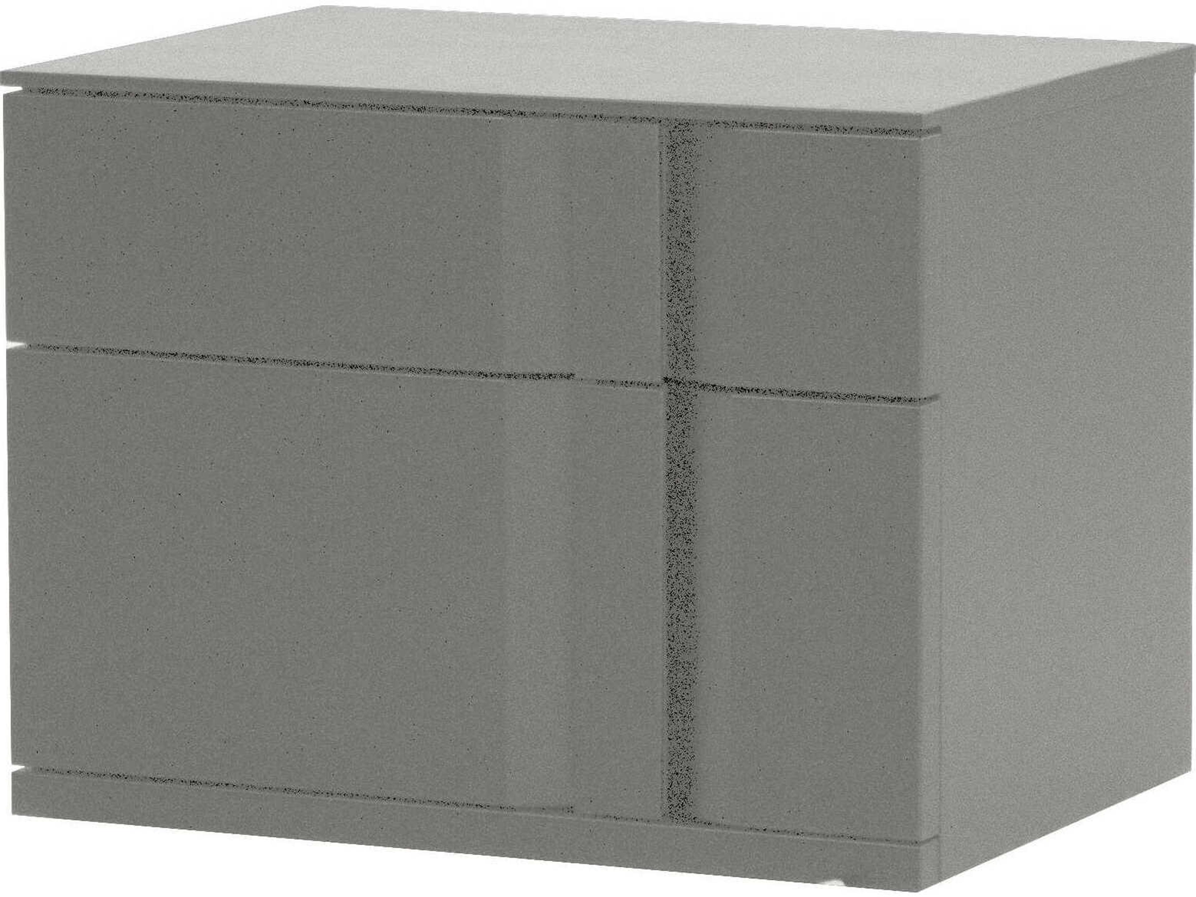 Mobital Carbon 2-Drawers Gray Nightstand