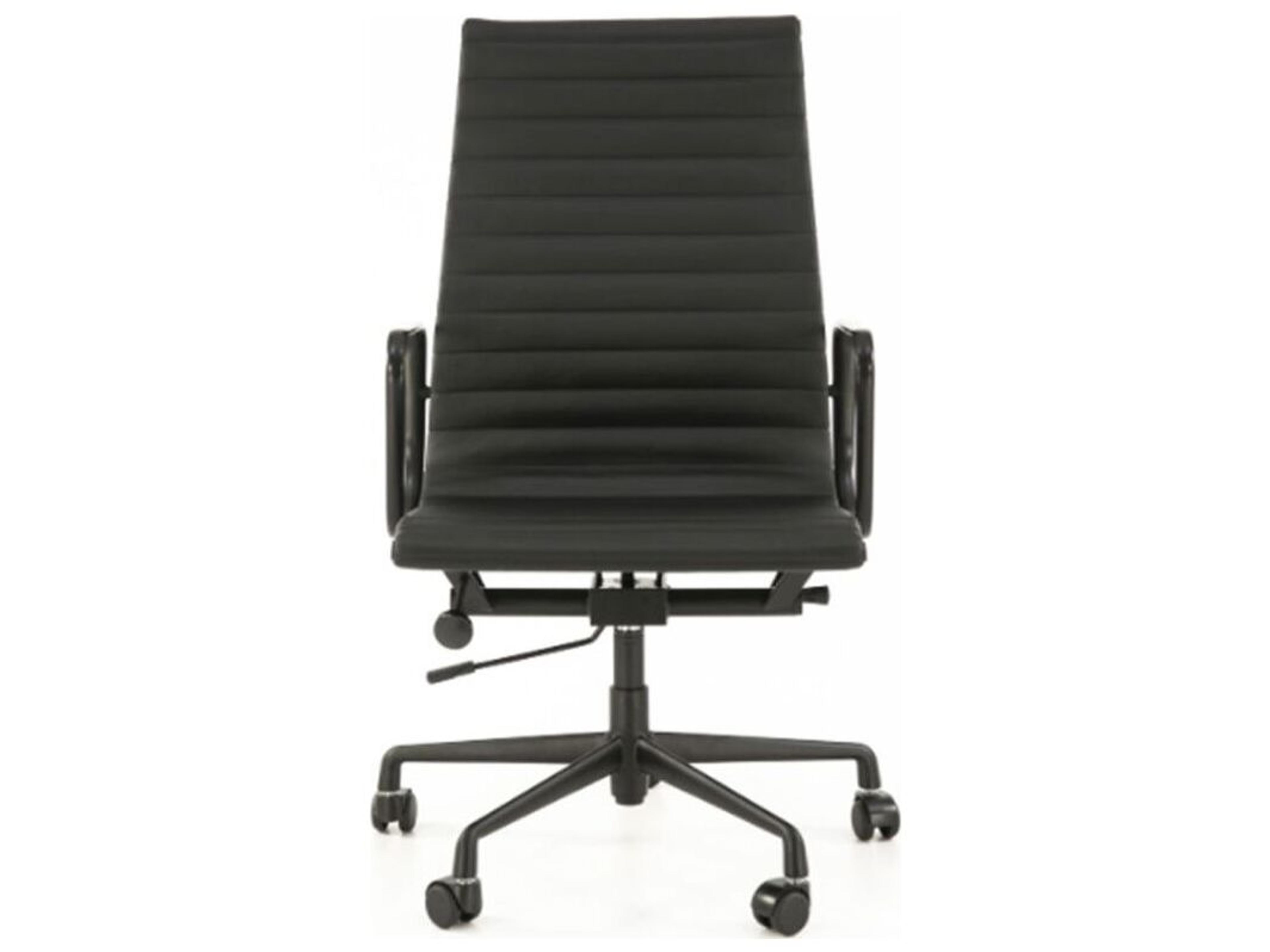 Mobital Falcon Tall Black Leather Adjustable Swivel Executive Desk Chair