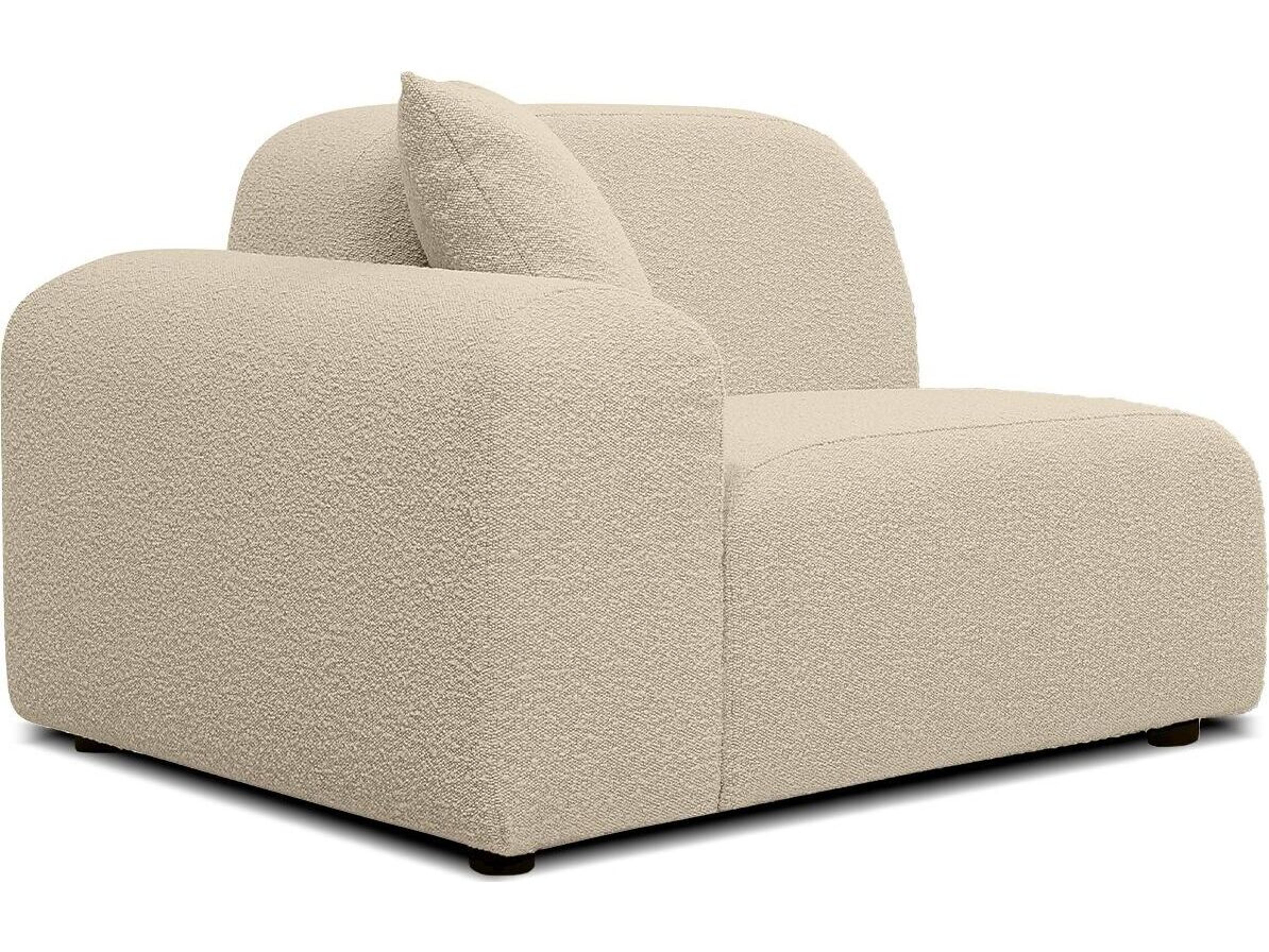 Mobital Arcos Frost Beige Upholstered Left Arm Chair