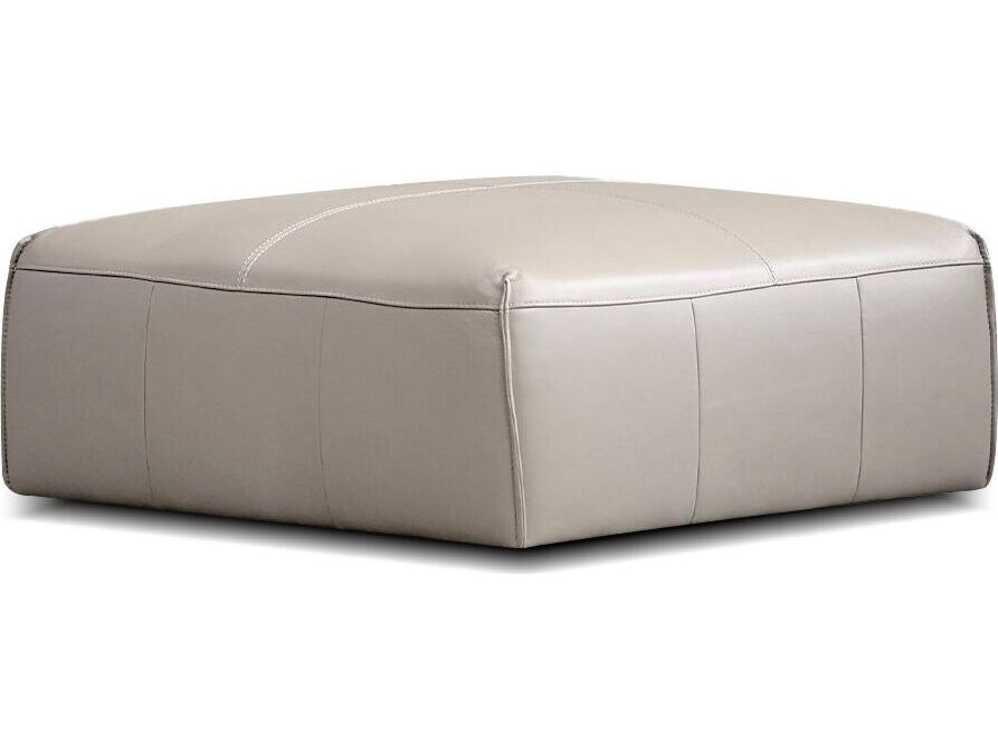Mobital Boone Beige Leather Ottoman