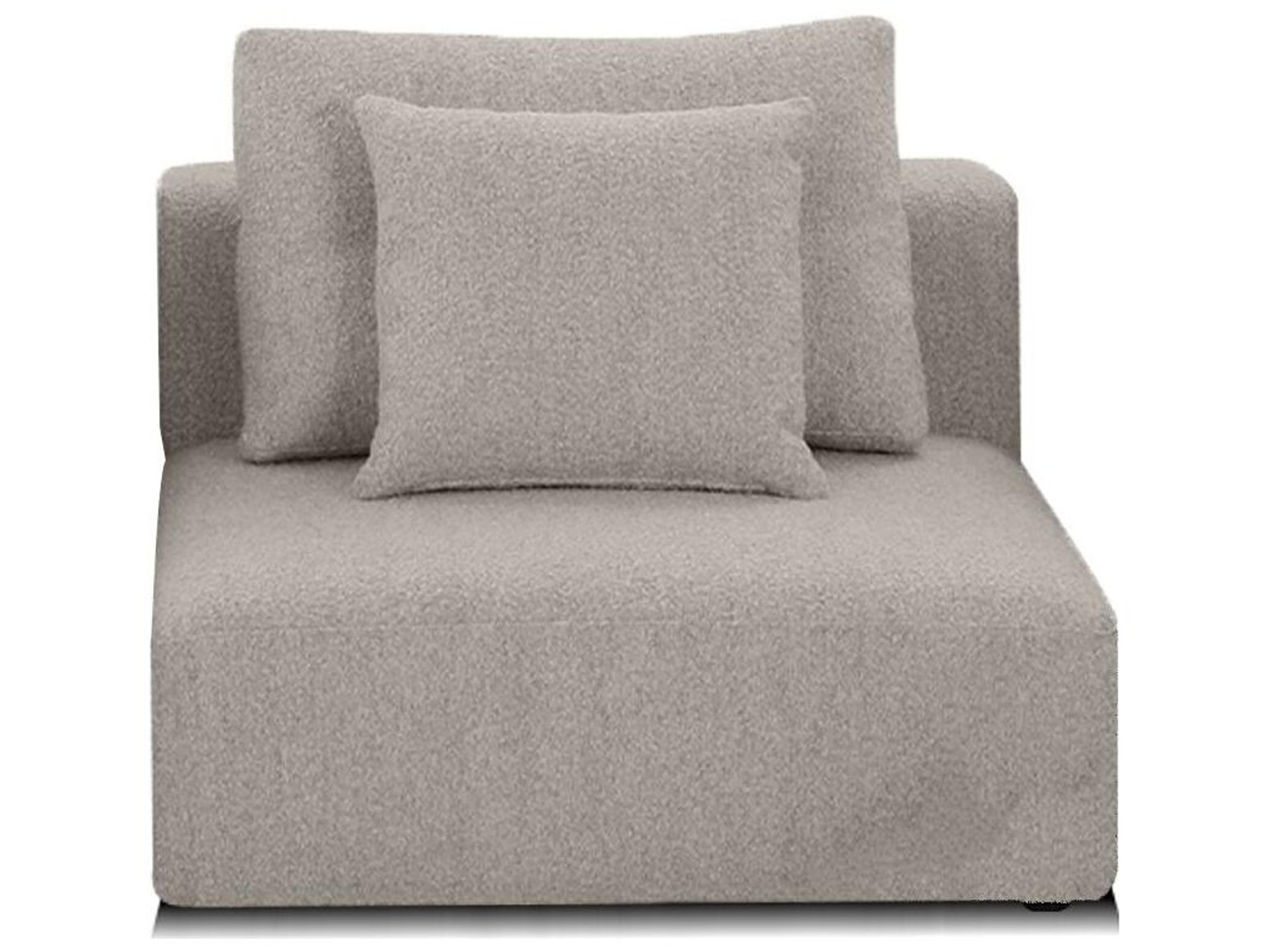 Mobital Como Beige Upholstered Armless Accent Chair