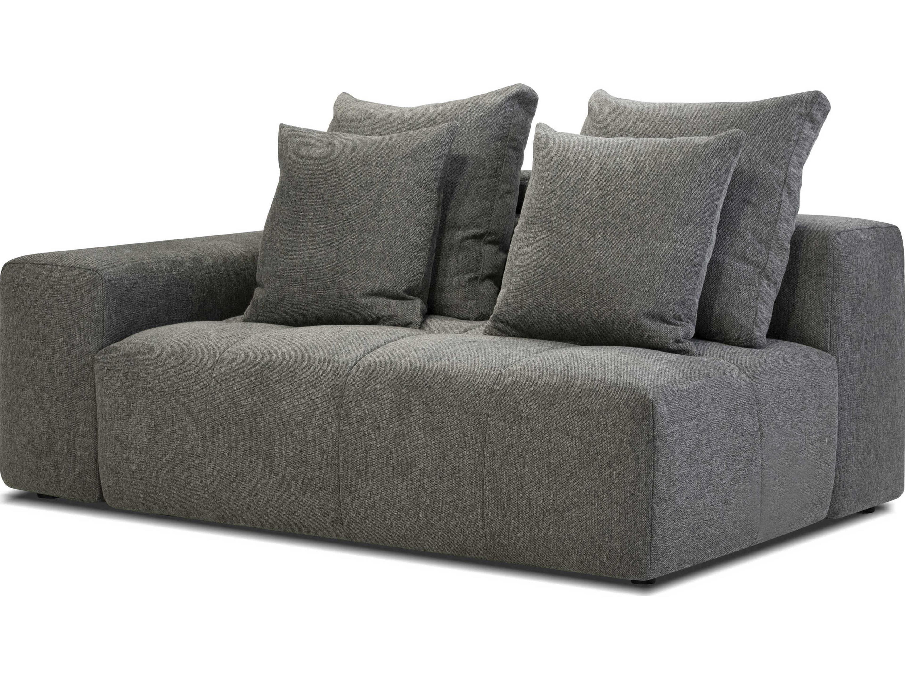 Mobital Mallow Smoke Gray Upholstered Loveseat