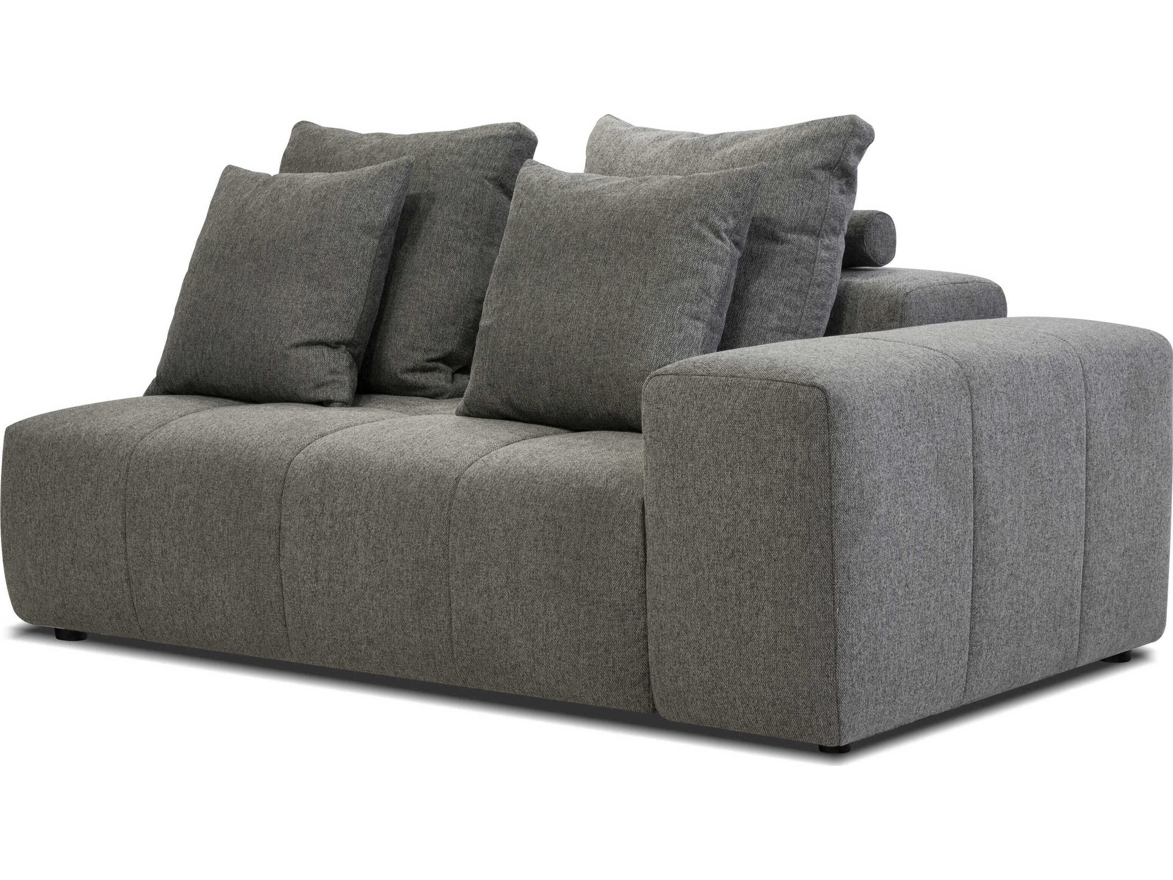 Mobital Mallow Smoke Gray Upholstered Loveseat