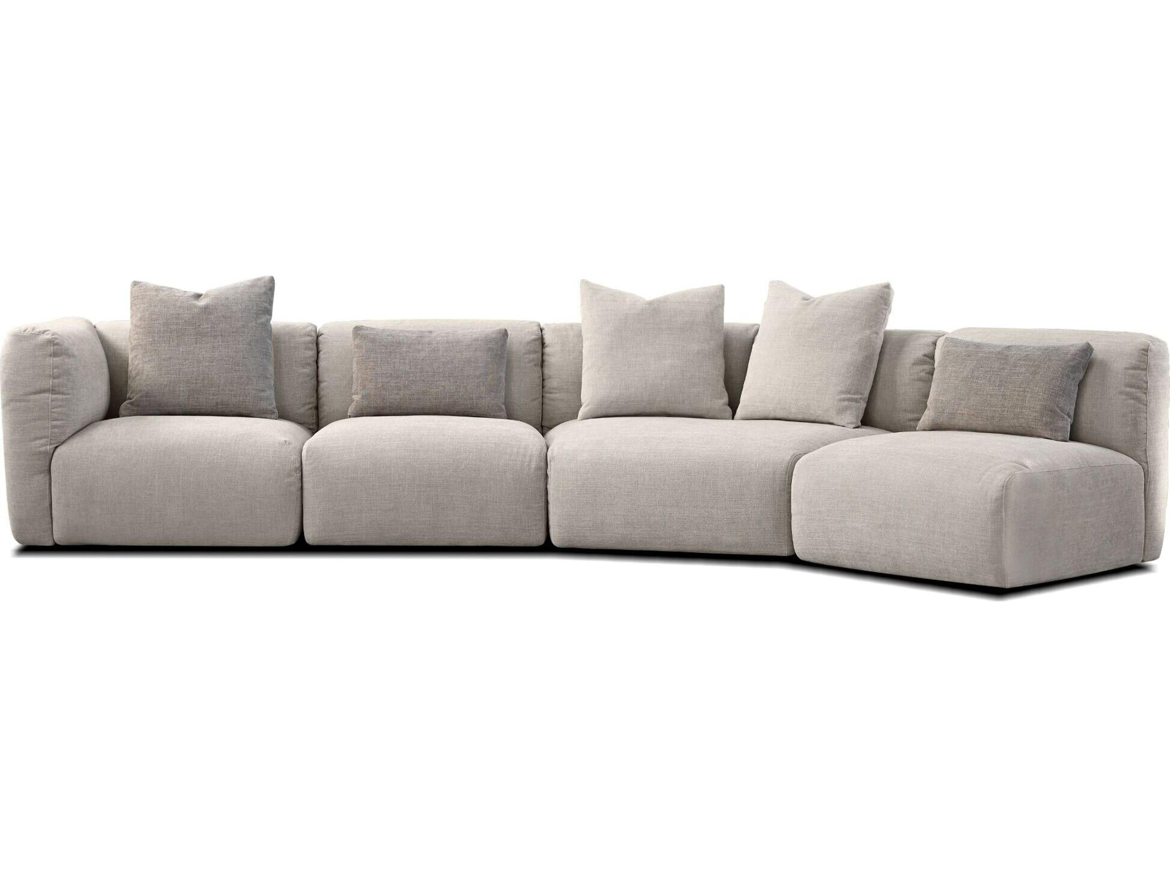 Mobital Maarten Gray Upholstered Sectional Sofa