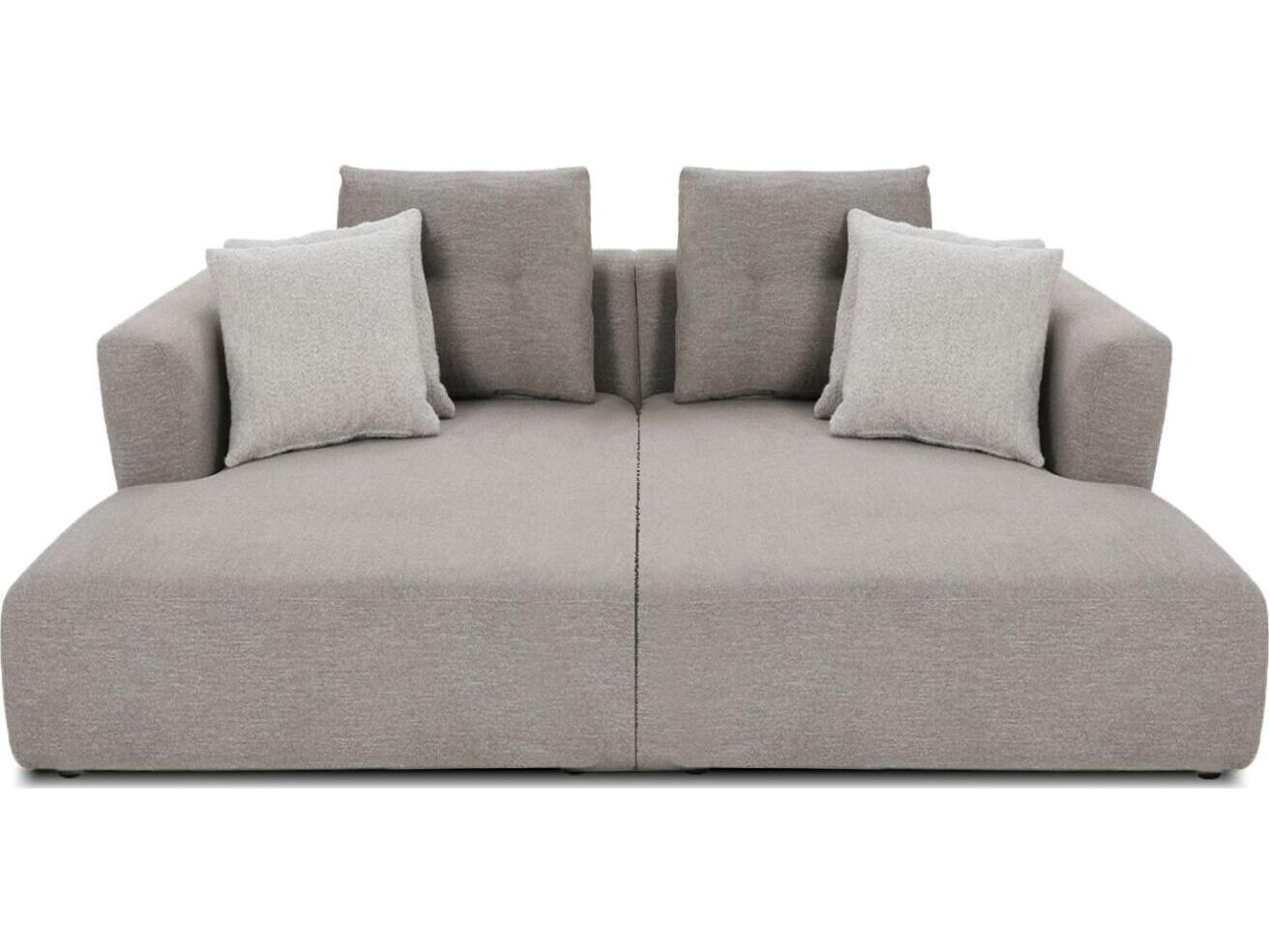 Mobital Como Beige Upholstered Chaise