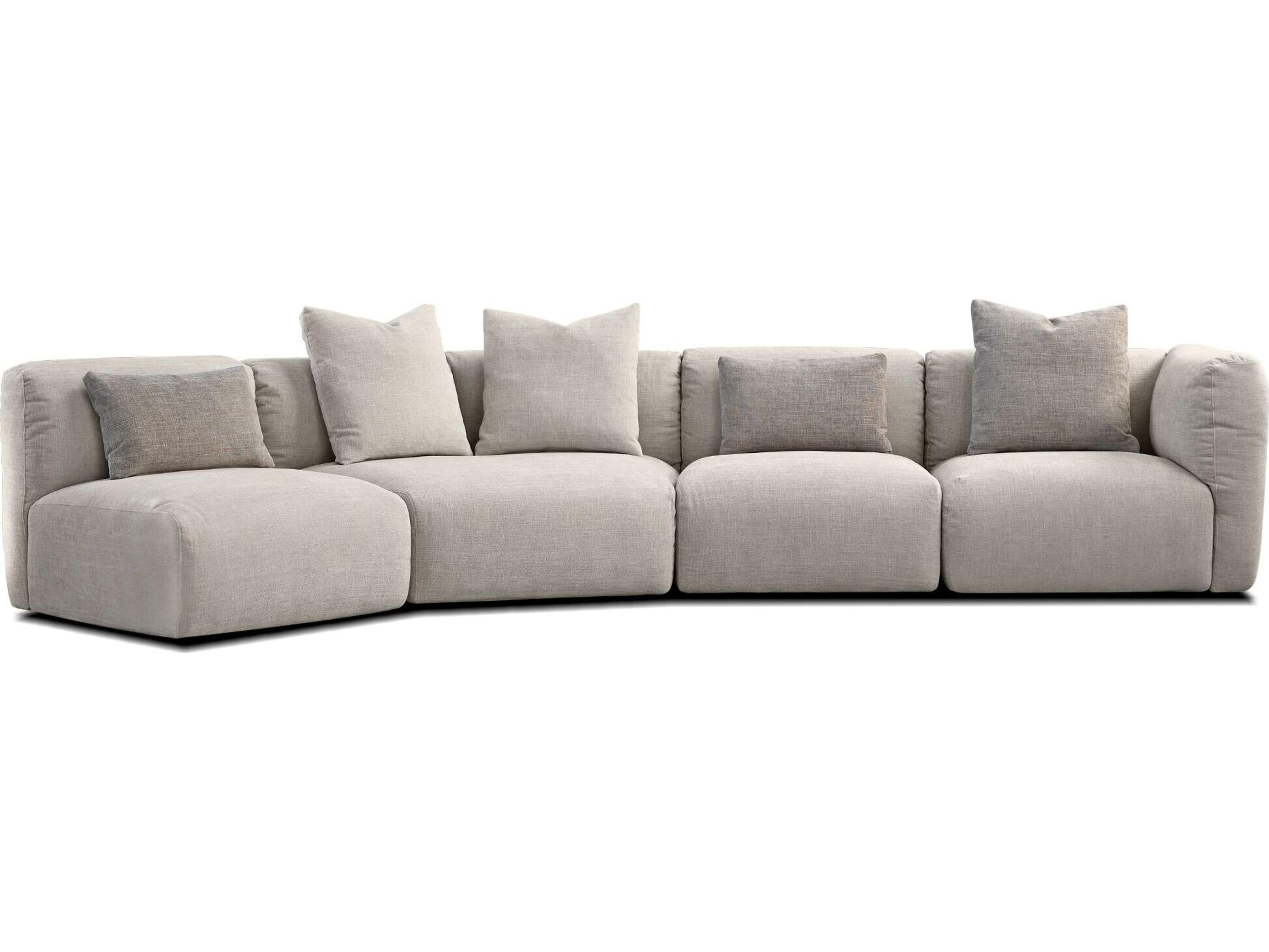 Mobital Maarten Gray Upholstered Sectional Sofa