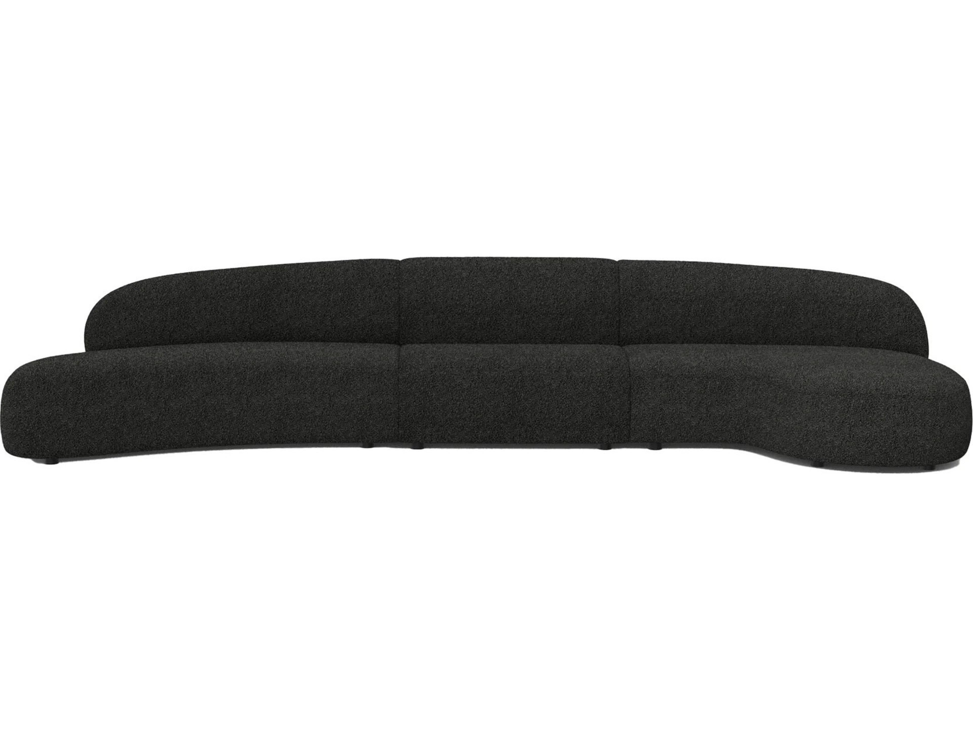 Mobital Moritz Gray Upholstered Sectional Sofa