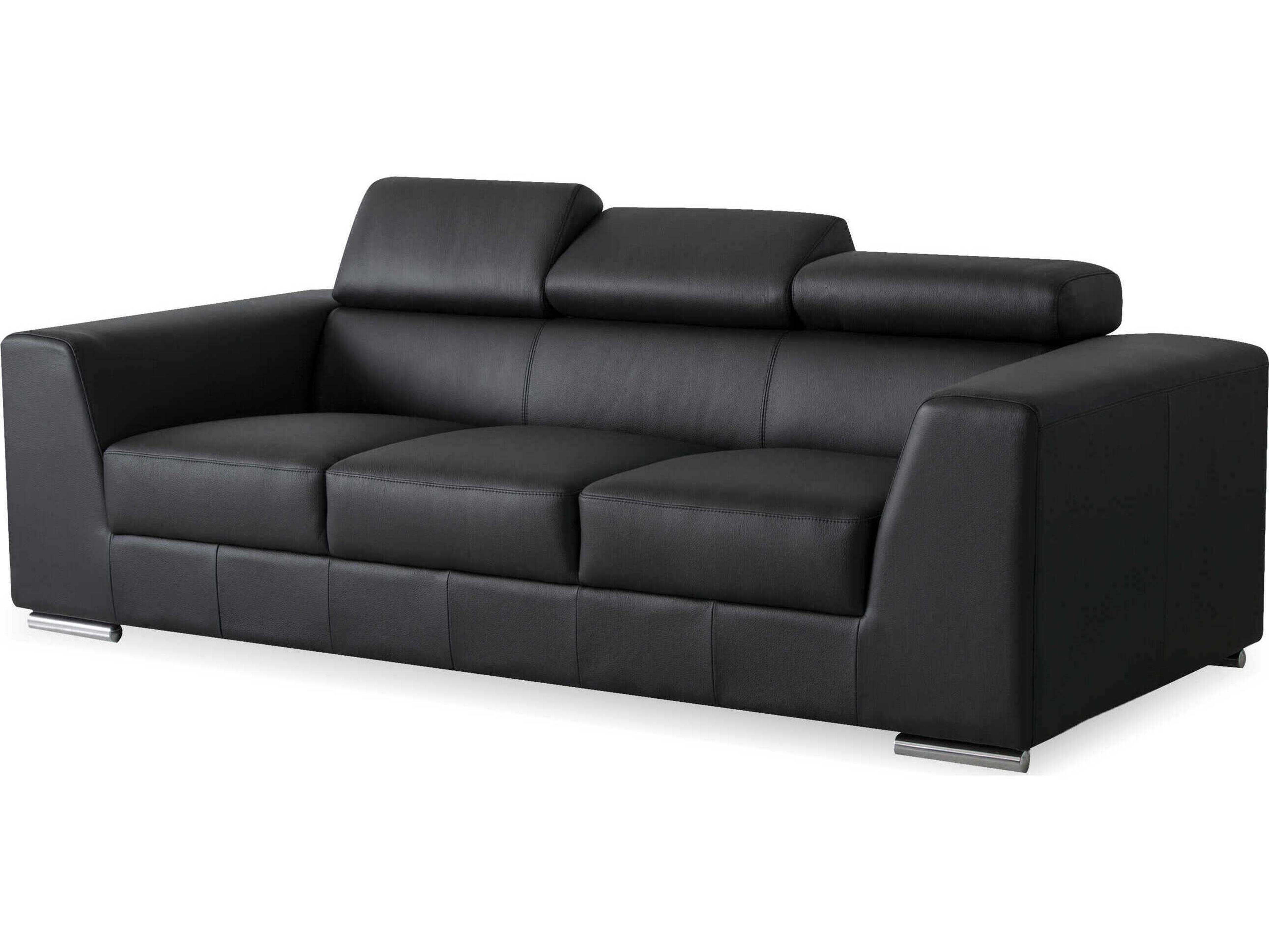 Mobital Icon Black Leather Sofa