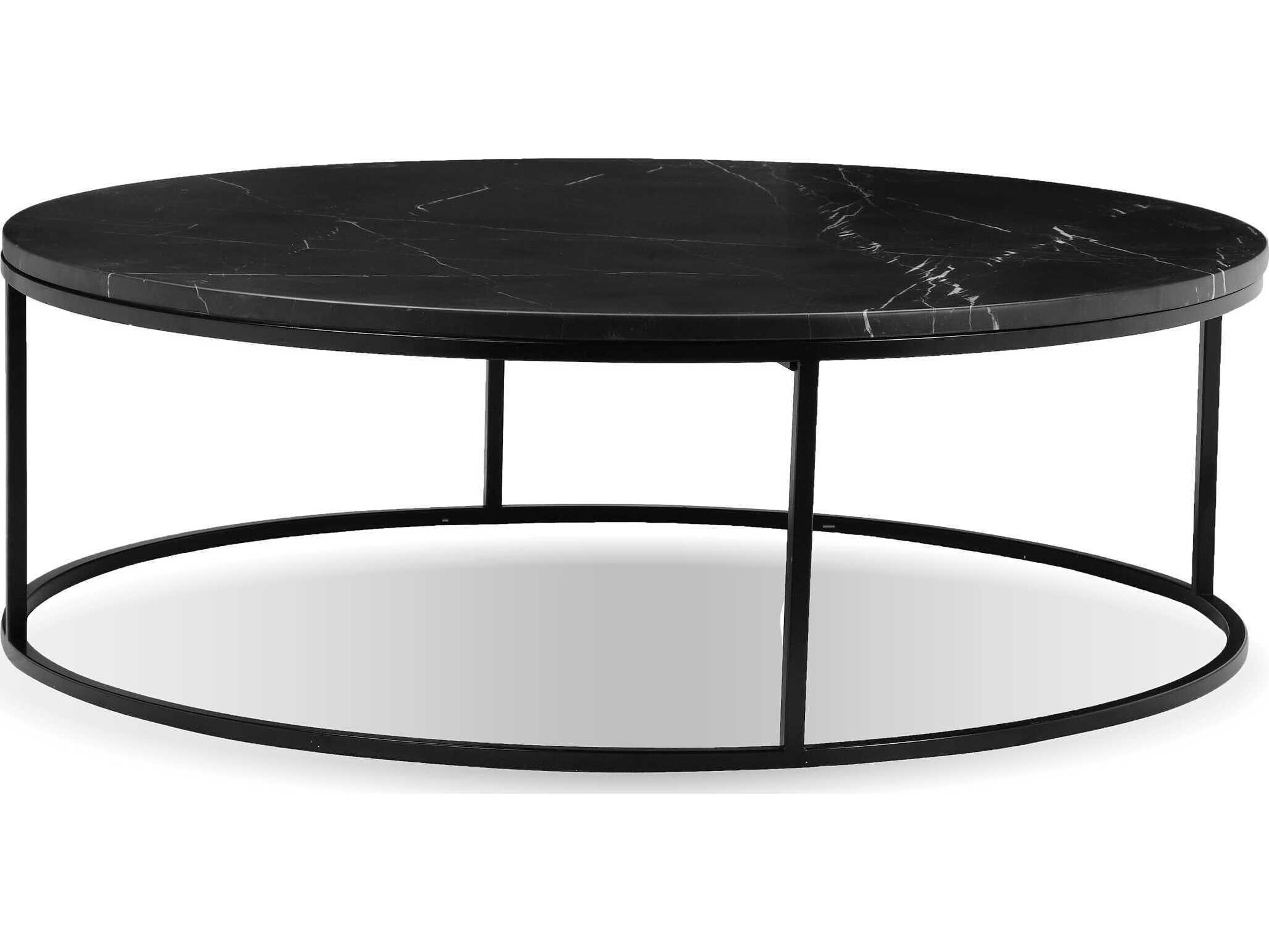 Mobital Onix Round Marble Black Coffee Table