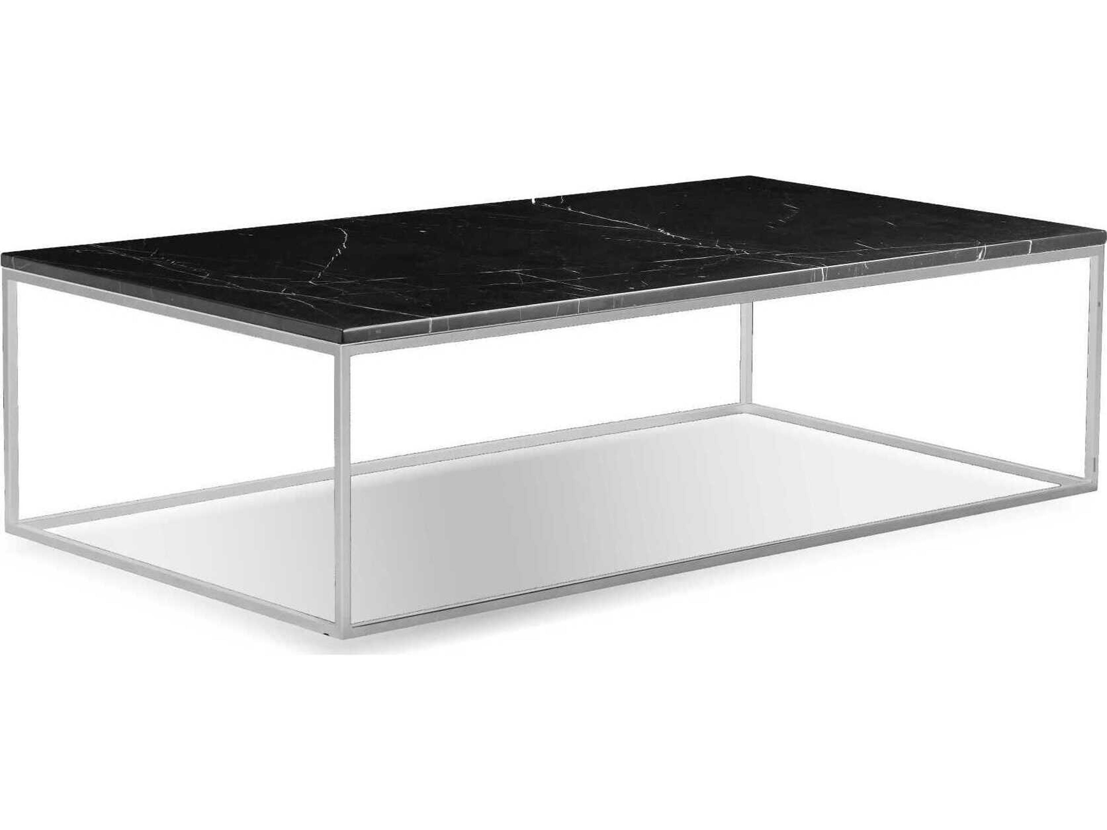 Mobital Onix Rectangular Marble Black Coffee Table