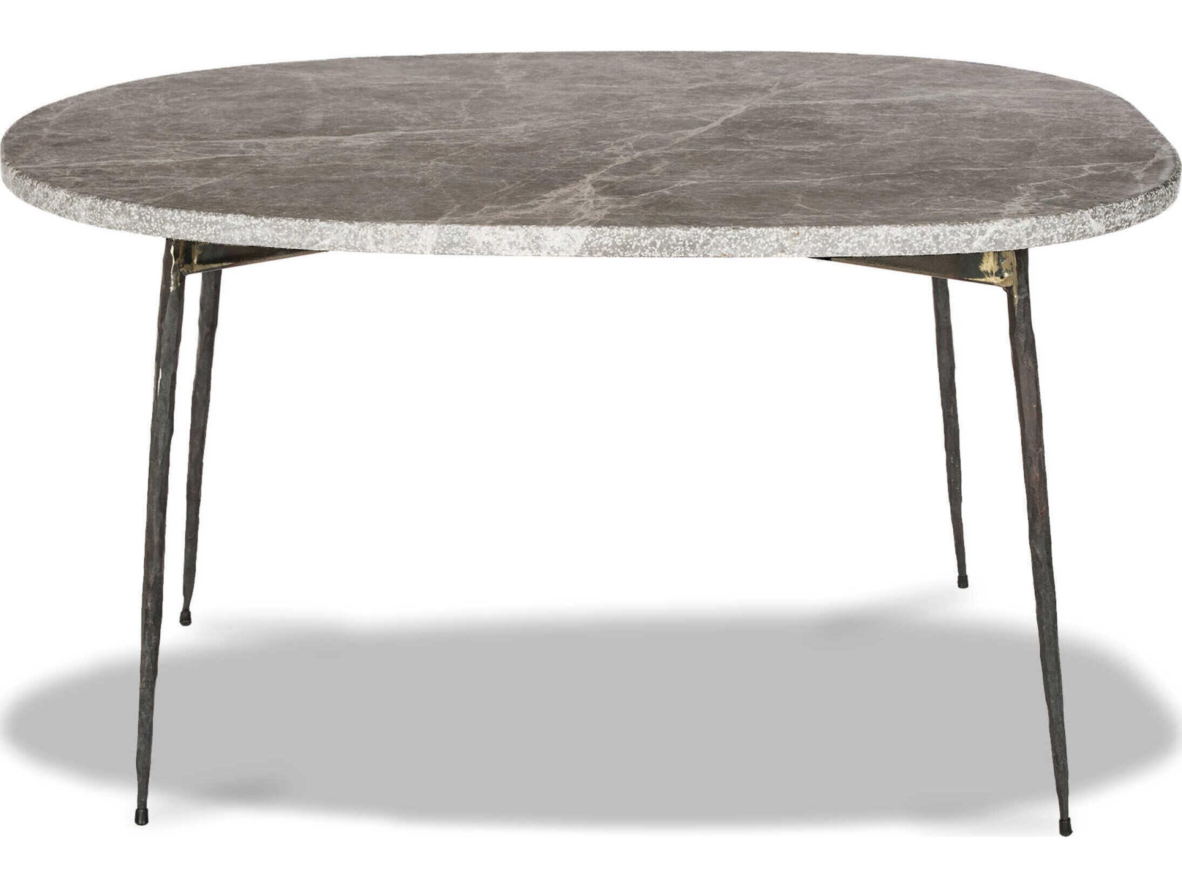 Mobital Tuk Oval Marble Grey Coffee Table