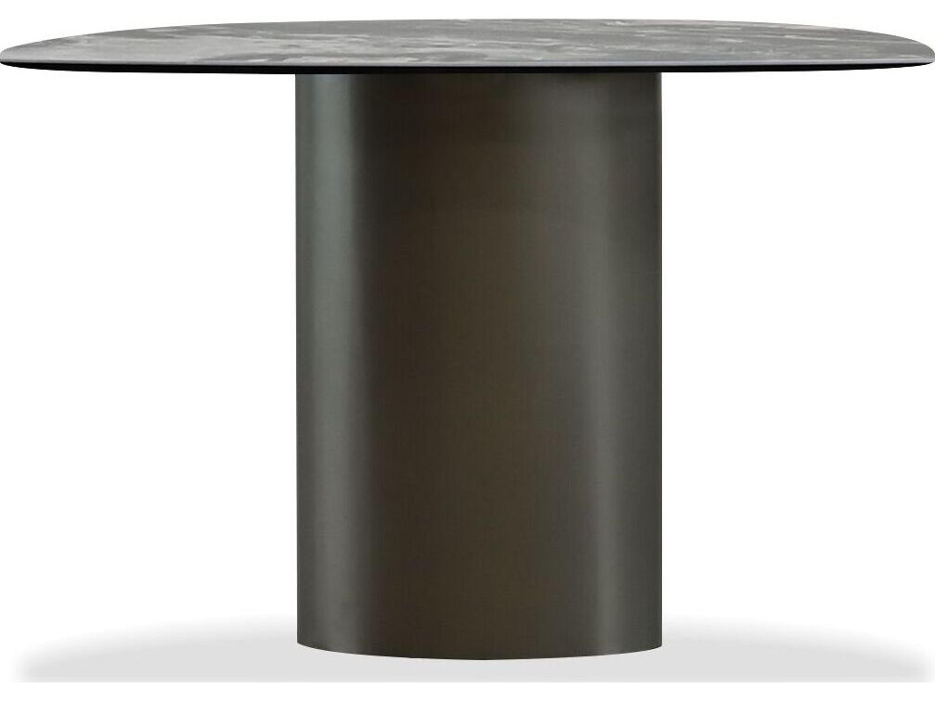 Mobital Argon Rectangular Fantasia Marrone Metallo Ceramic Top End Table