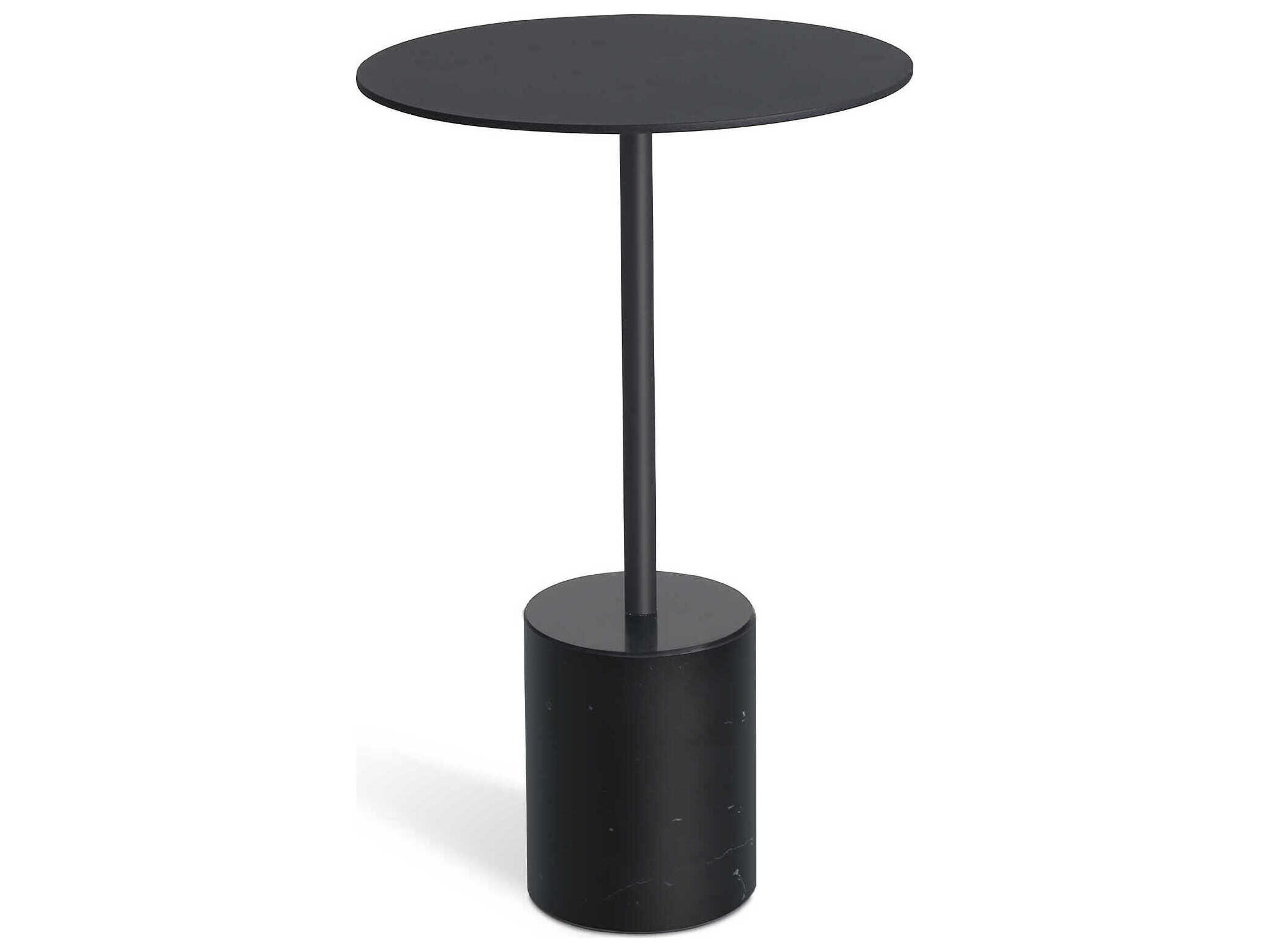 Mobital Circulo Round Metal Black End Table
